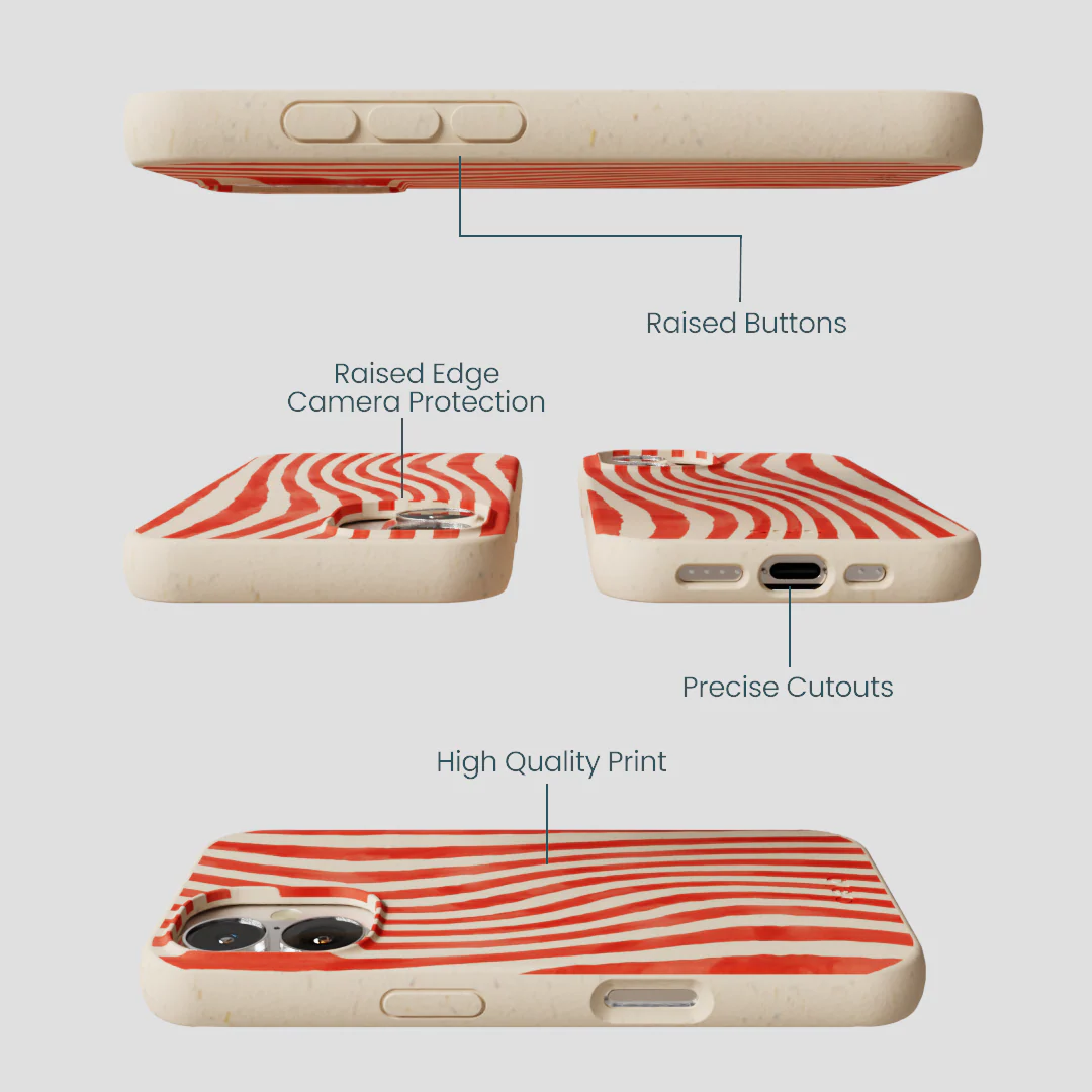 Seashell Big Top Stripes iPhone 16 Case - Image 3