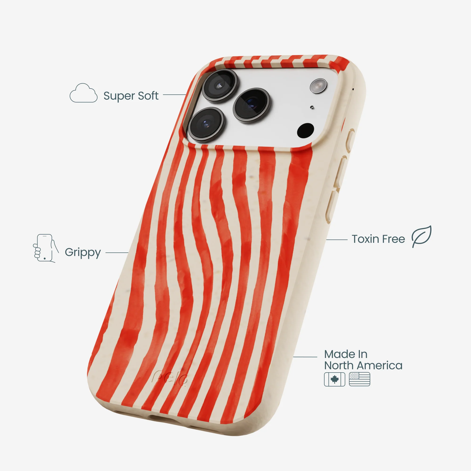Seashell Big Top Stripes iPhone 17 Pro Case - Image 4
