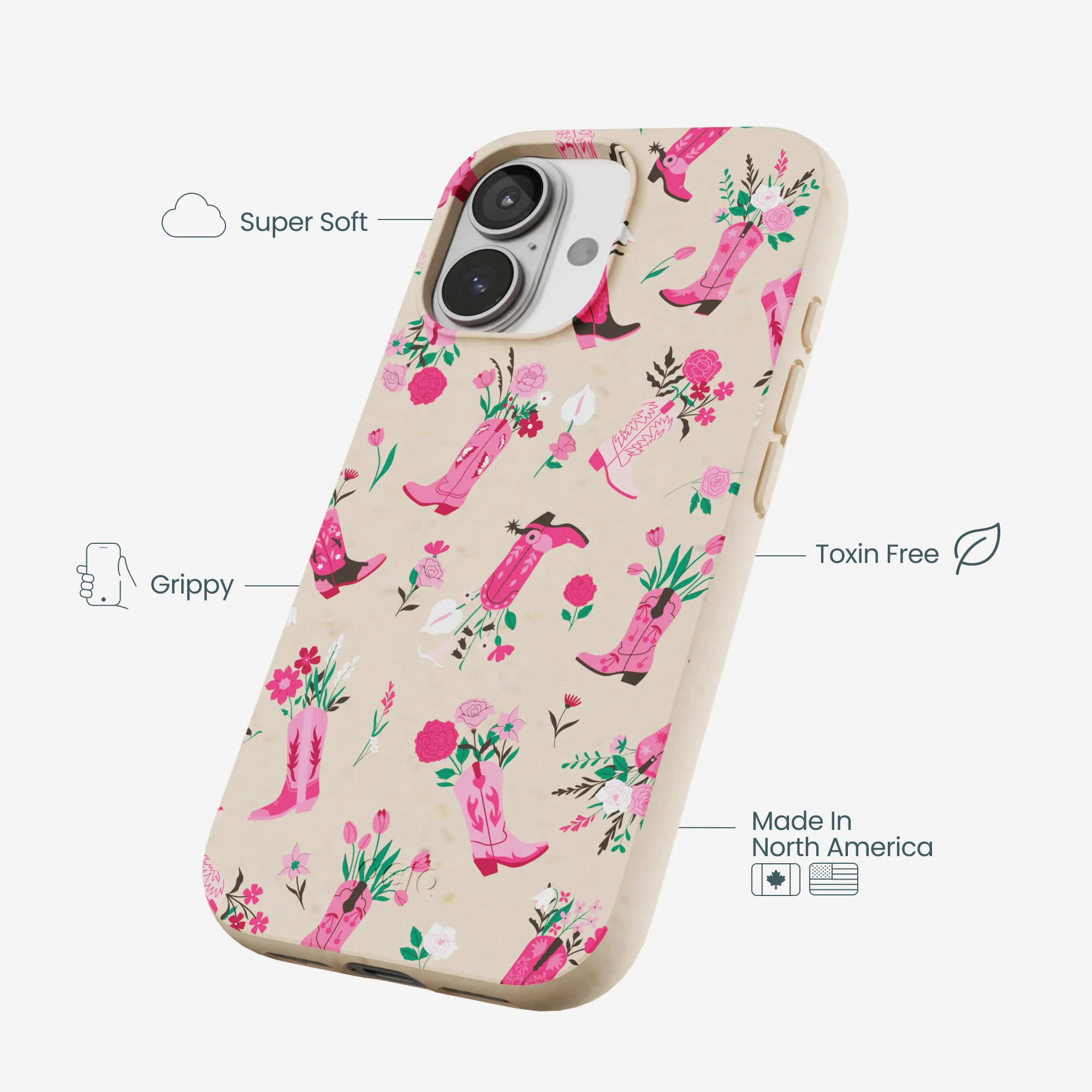 Seashell Boots N Flowers iPhone 17 Case - Image 4