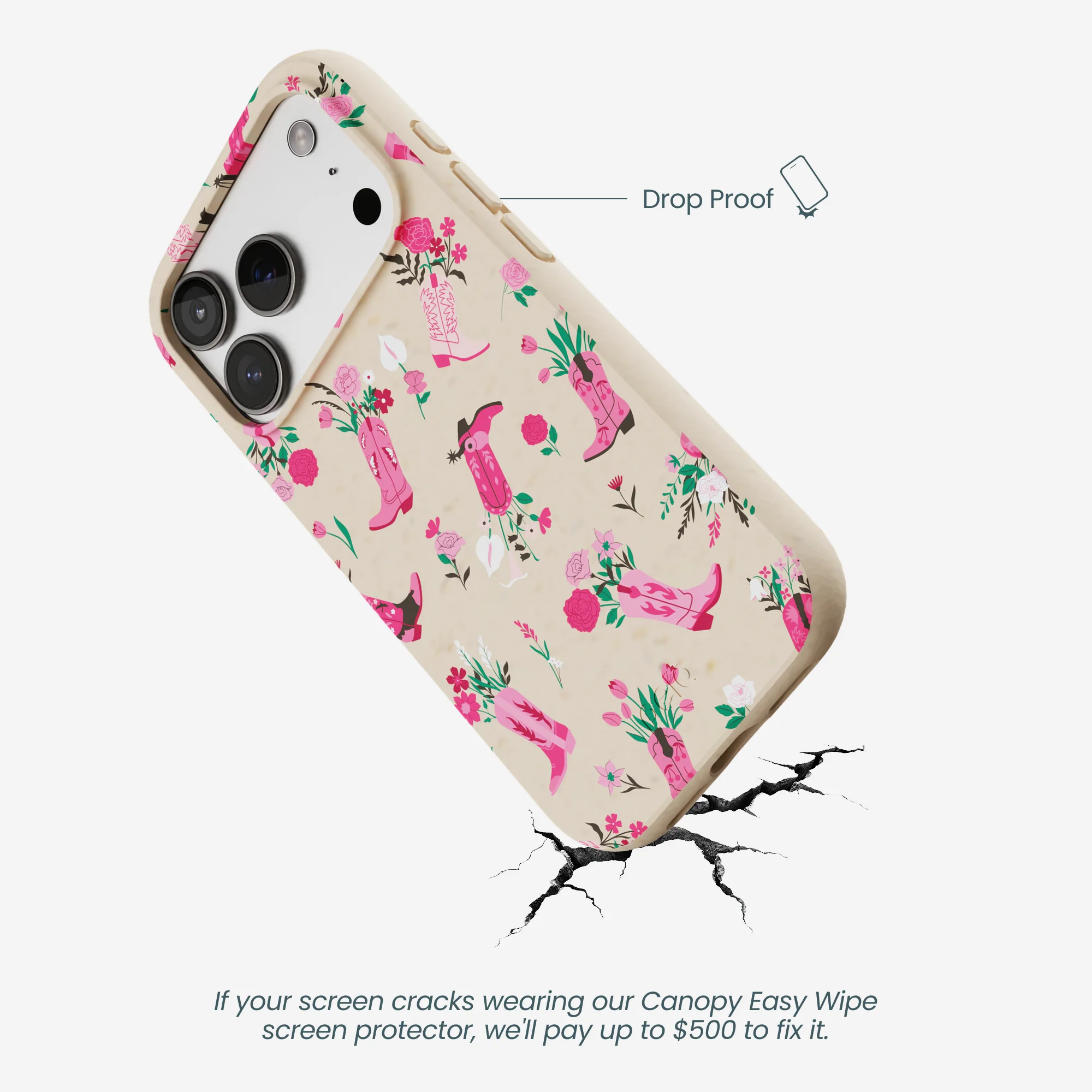 Seashell Boots N Flowers iPhone 17 Pro Case - Image 5