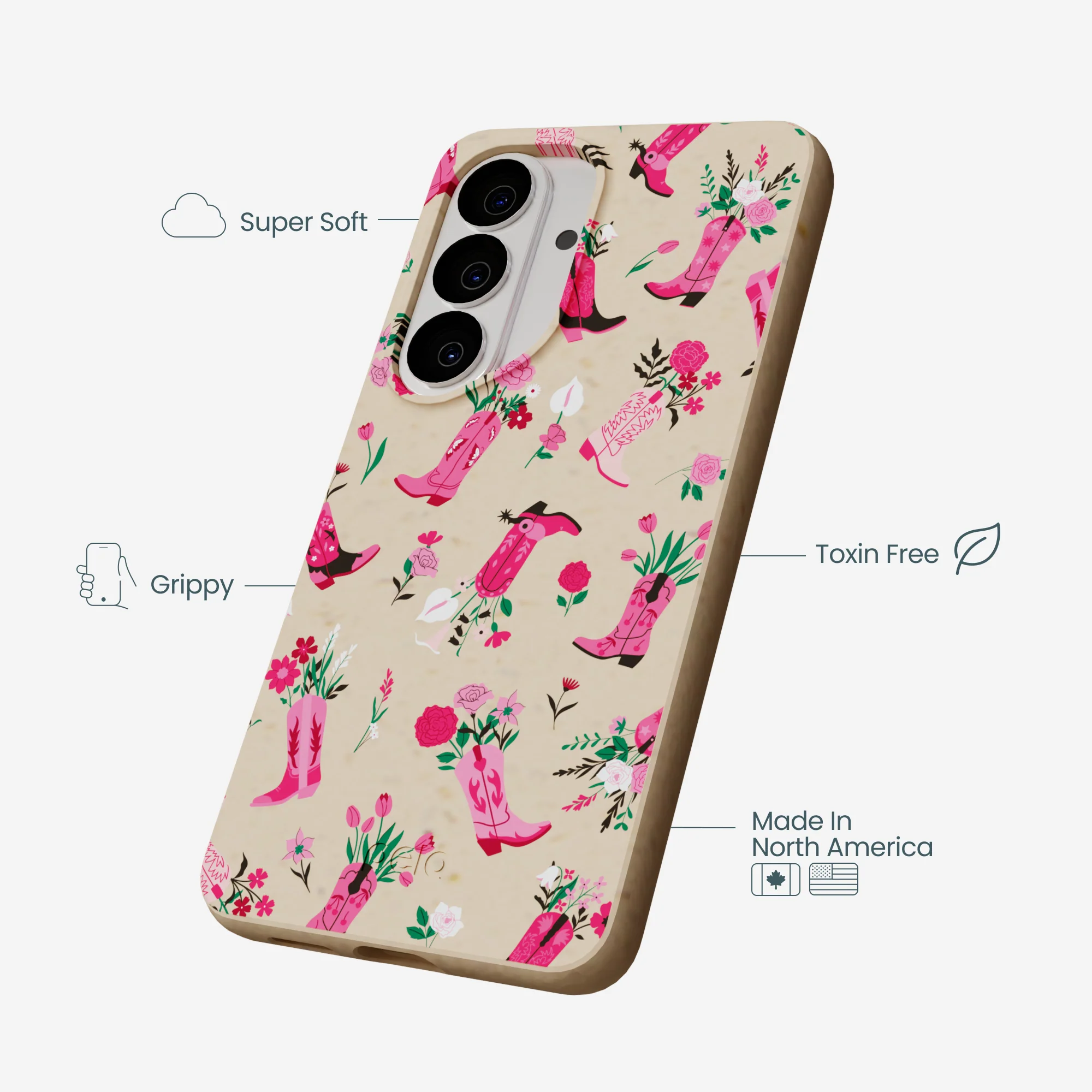 Seashell Boots N Flowers Samsung Galaxy S26 Case - Image 4