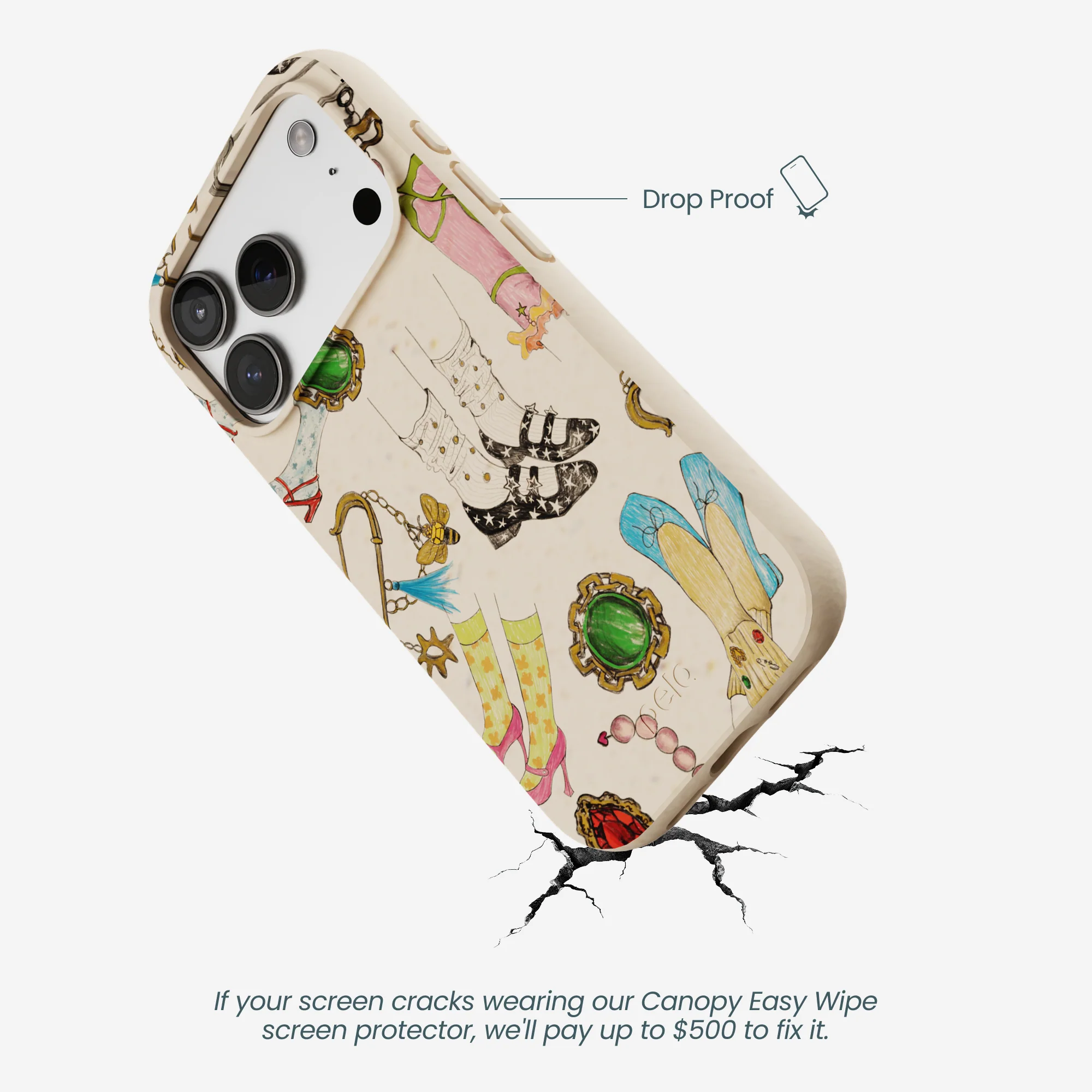Seashell Brooch Parade iPhone 17 Pro Case - Image 4