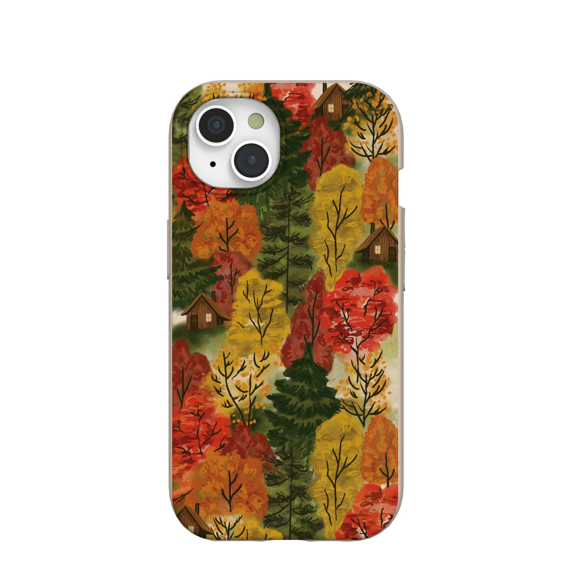 Seashell Cabins in the Woods iPhone 15 Case