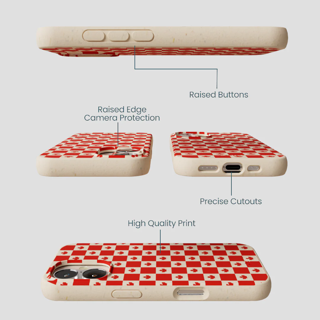 Seashell Canadian Flag iPhone 16 Case - Image 3