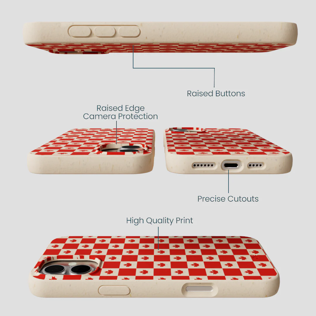 Seashell Canadian Flag iPhone 16 Plus Case - Image 3