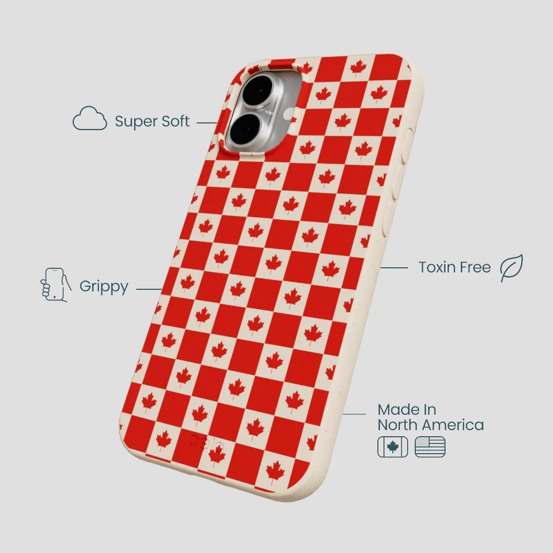Seashell Canadian Flag iPhone 16 Plus Case - Image 4