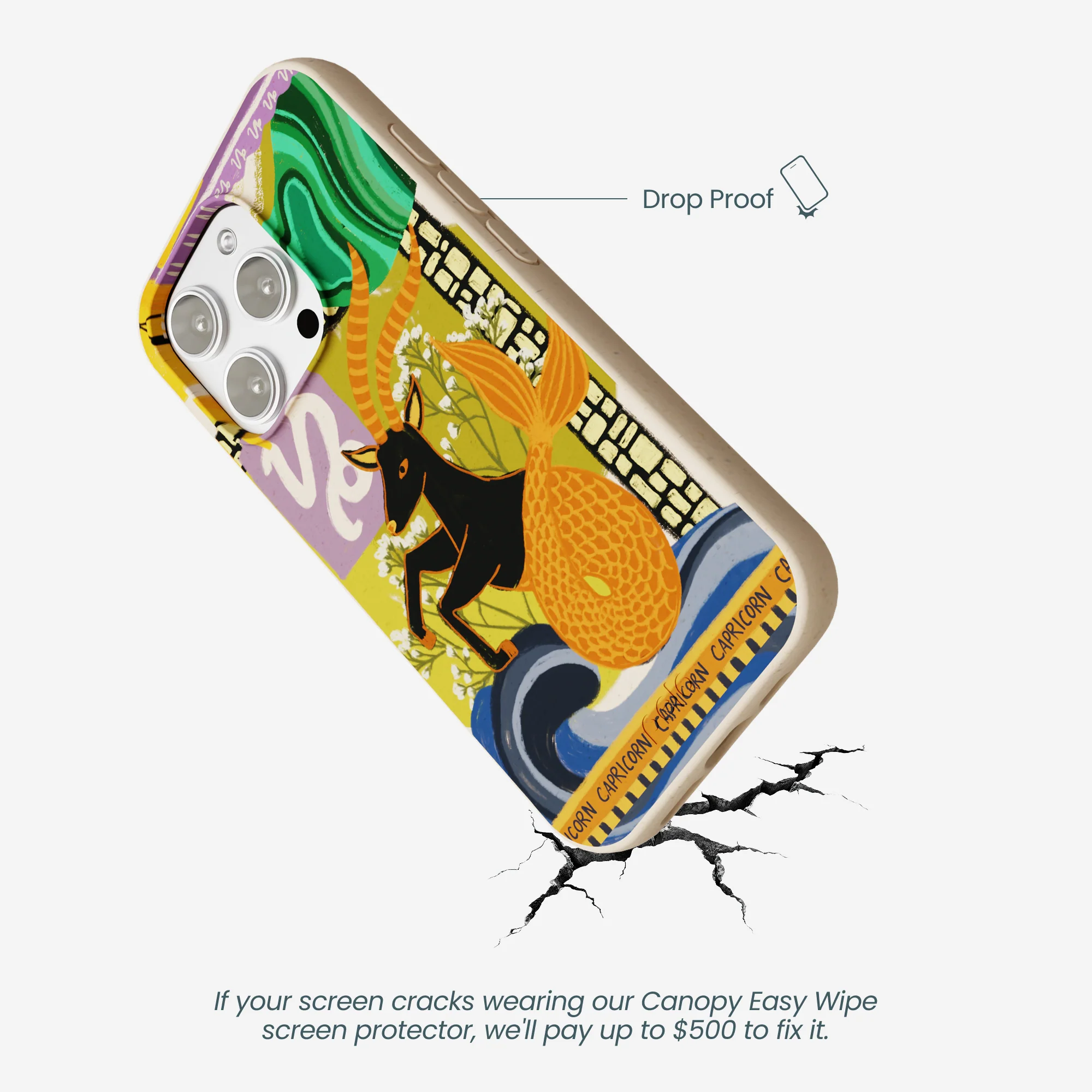 Seashell Capricorn Sea Goat iPhone 16 Pro Max Case - Image 5