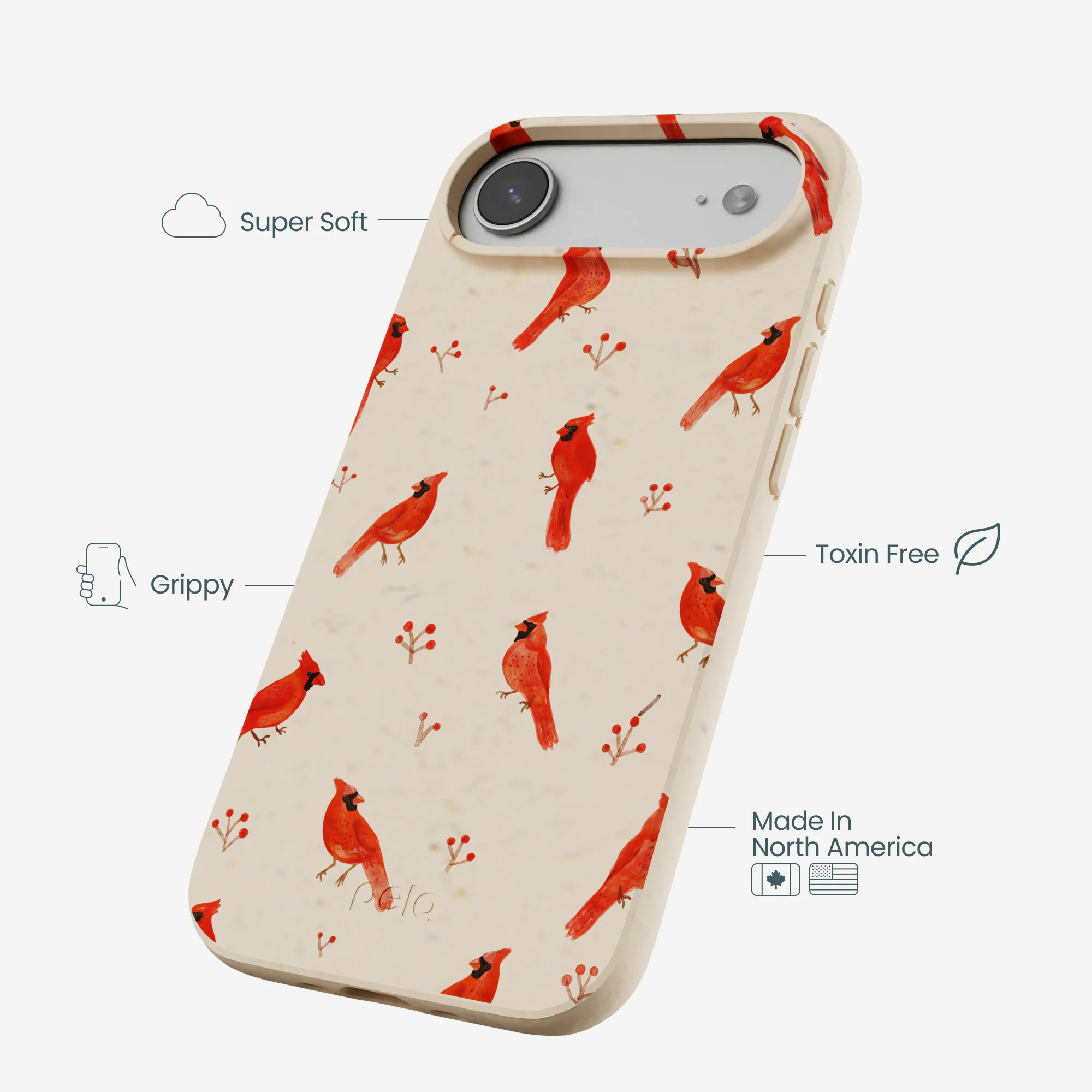 Seashell Cardinals iPhone Air Case - Image 3