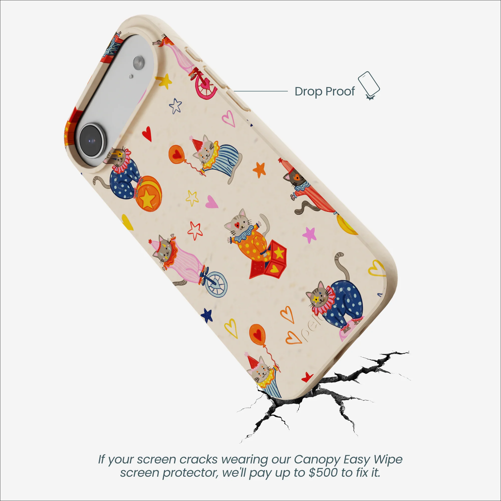 Seashell Cat Clowns iPhone Air Case - Image 5