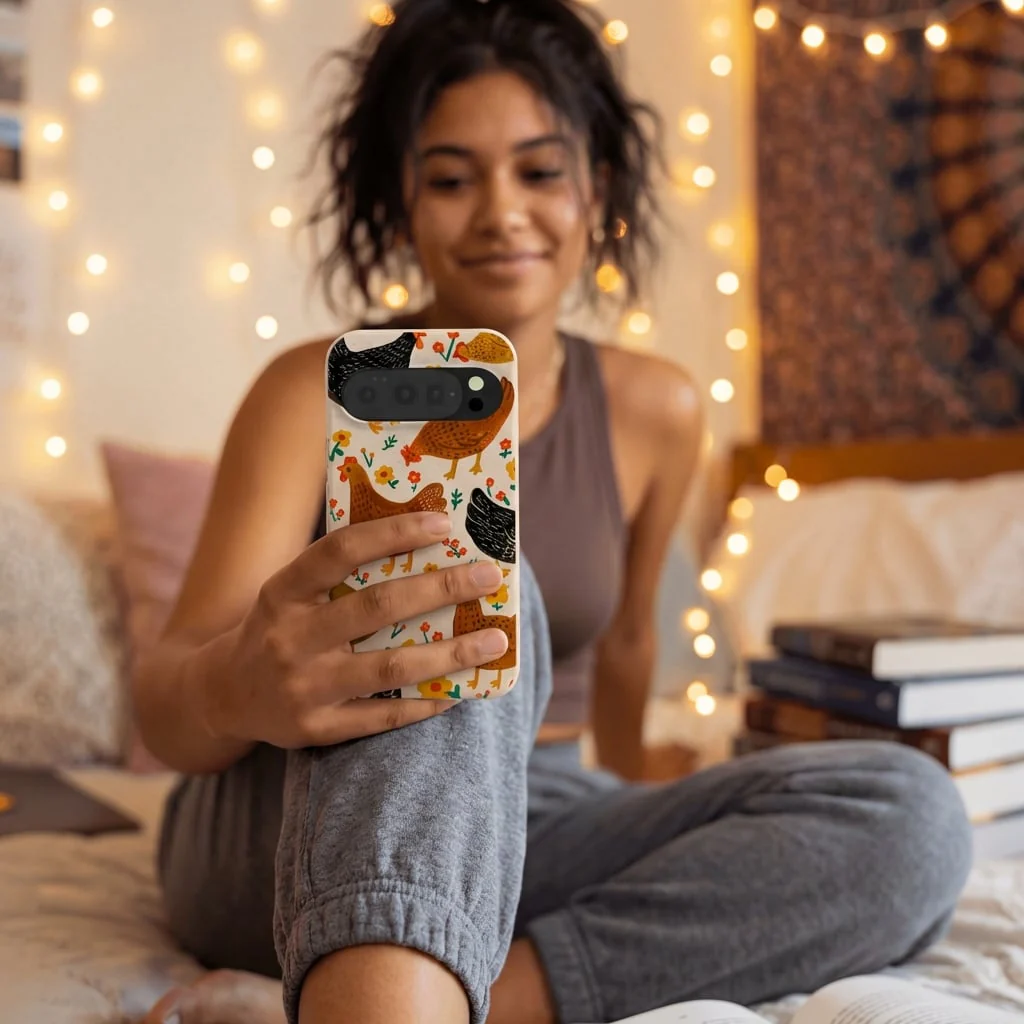 Seashell Chicken Garden Google Pixel 10/10 Pro Case - Image 2