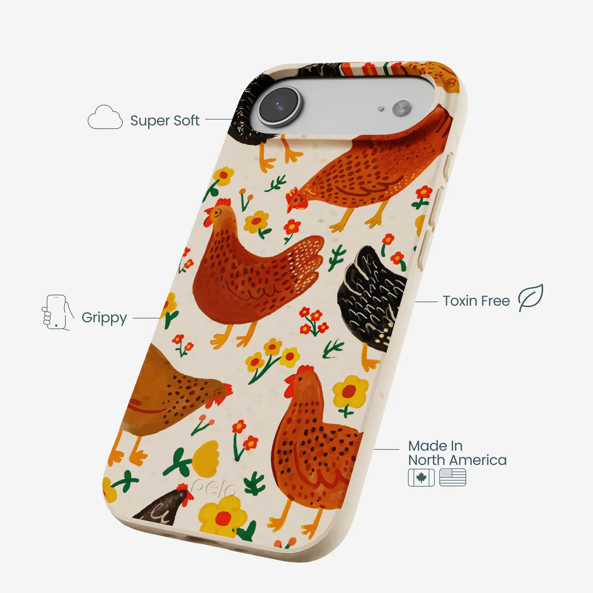 Seashell Chicken Garden iPhone Air Case - Image 3