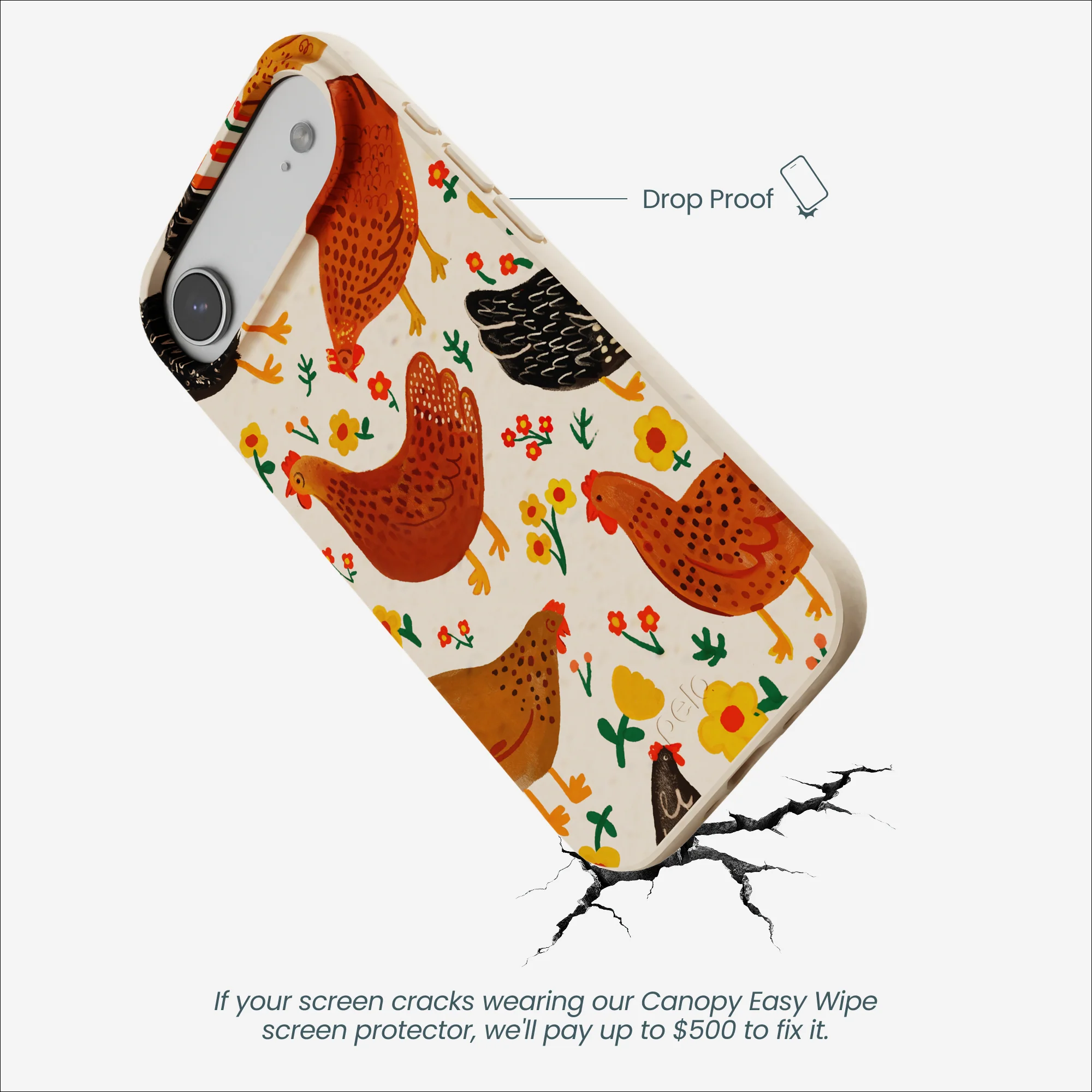 Seashell Chicken Garden iPhone Air Case - Image 4