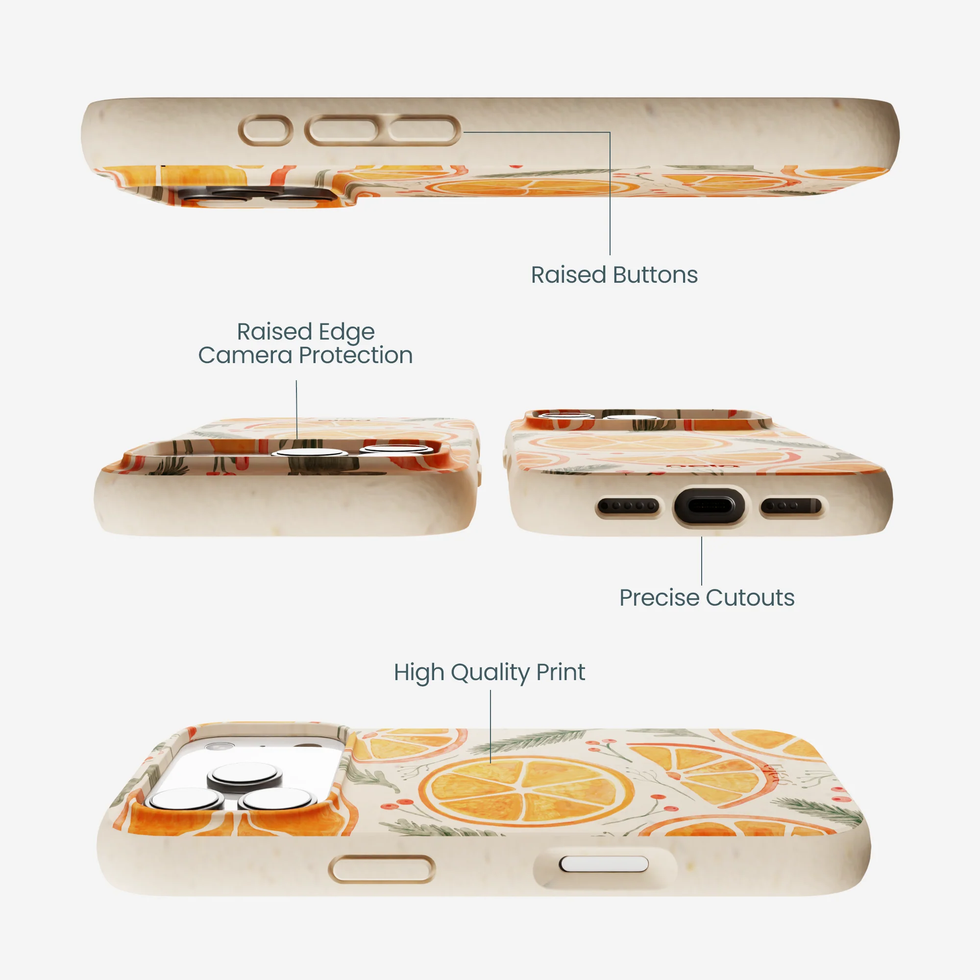 Seashell Citrus Cheer iPhone 17 Pro Case - Image 2