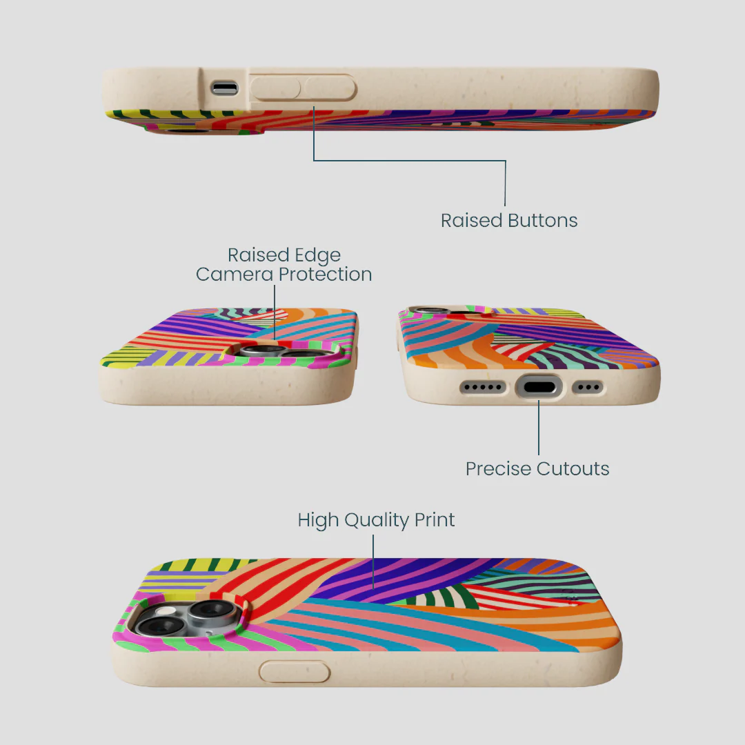 Seashell Clownish Stripes iPhone 14 Case - Image 3