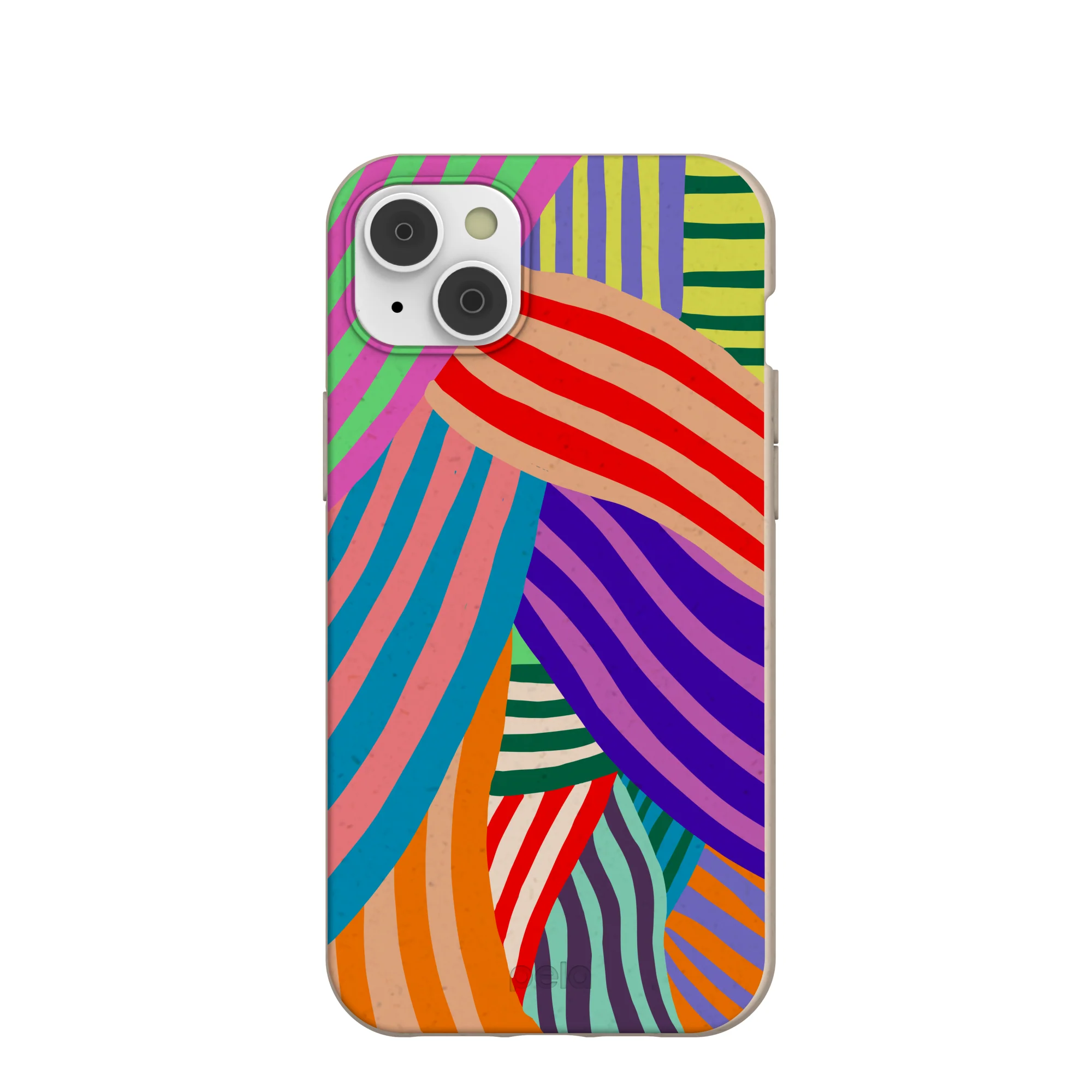Seashell Clownish Stripes iPhone 14 Plus Case