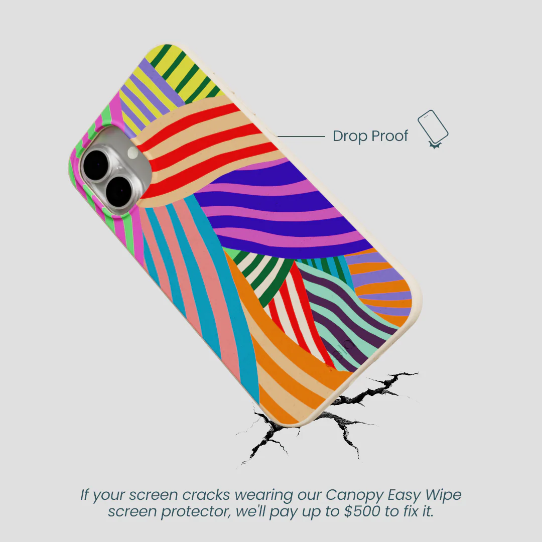 Seashell Clownish Stripes iPhone 16 Plus Case - Image 5