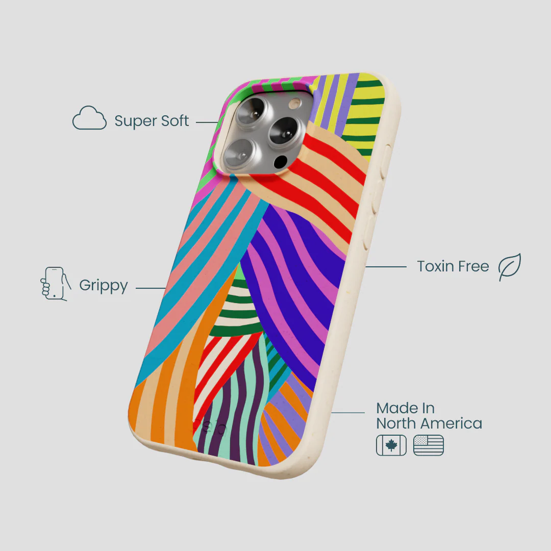 Seashell Clownish Stripes iPhone 16 Pro Case - Image 4