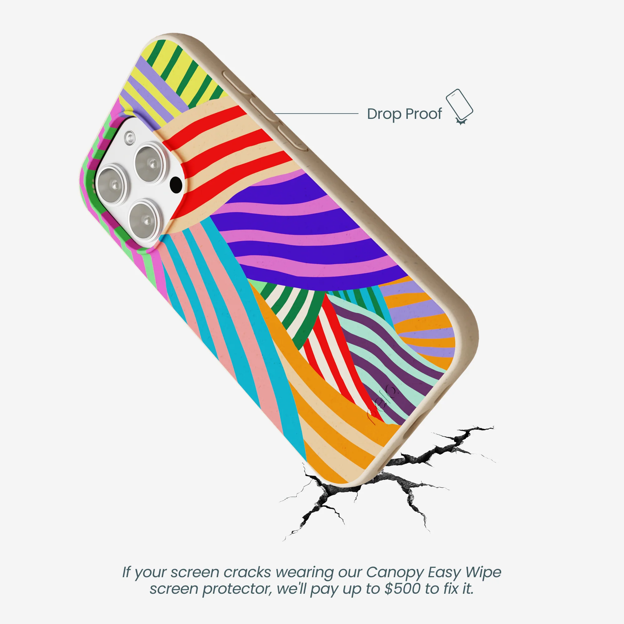 Seashell Clownish Stripes iPhone 16 Pro Max Case - Image 5