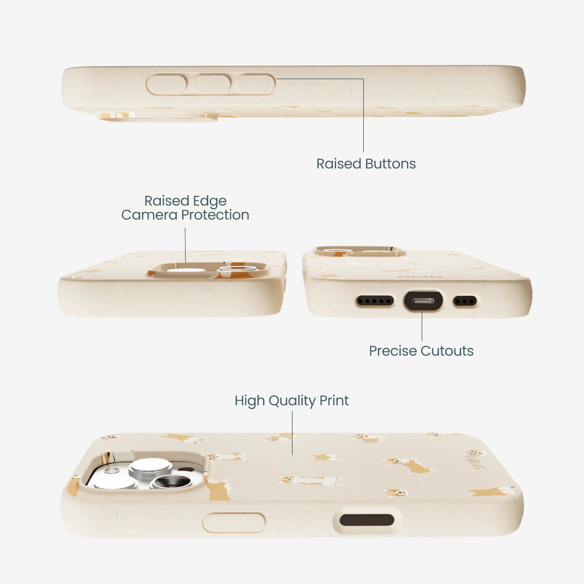 Seashell Corgi Cuties iPhone 16 Pro Max Case - Image 3
