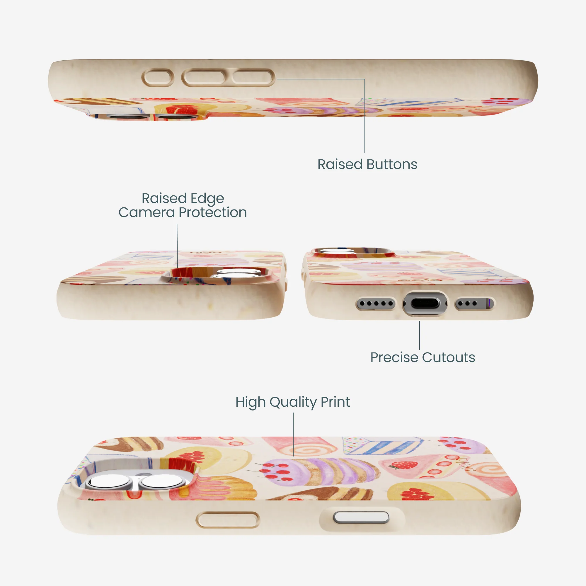 Seashell Crayon Pastries iPhone 17 Case - Image 3