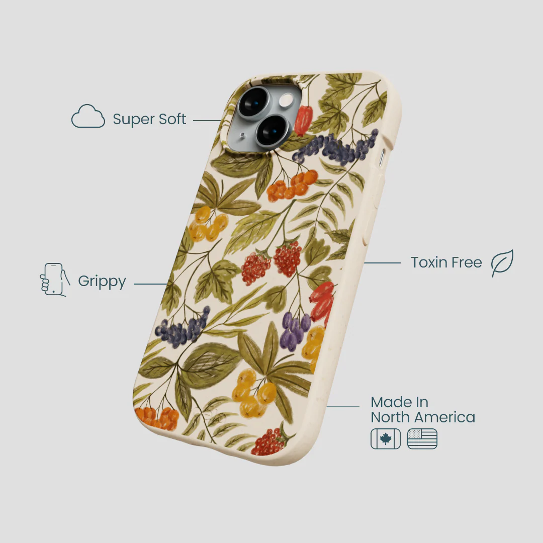 Seashell Fall Berries iPhone 15 Case - Image 4