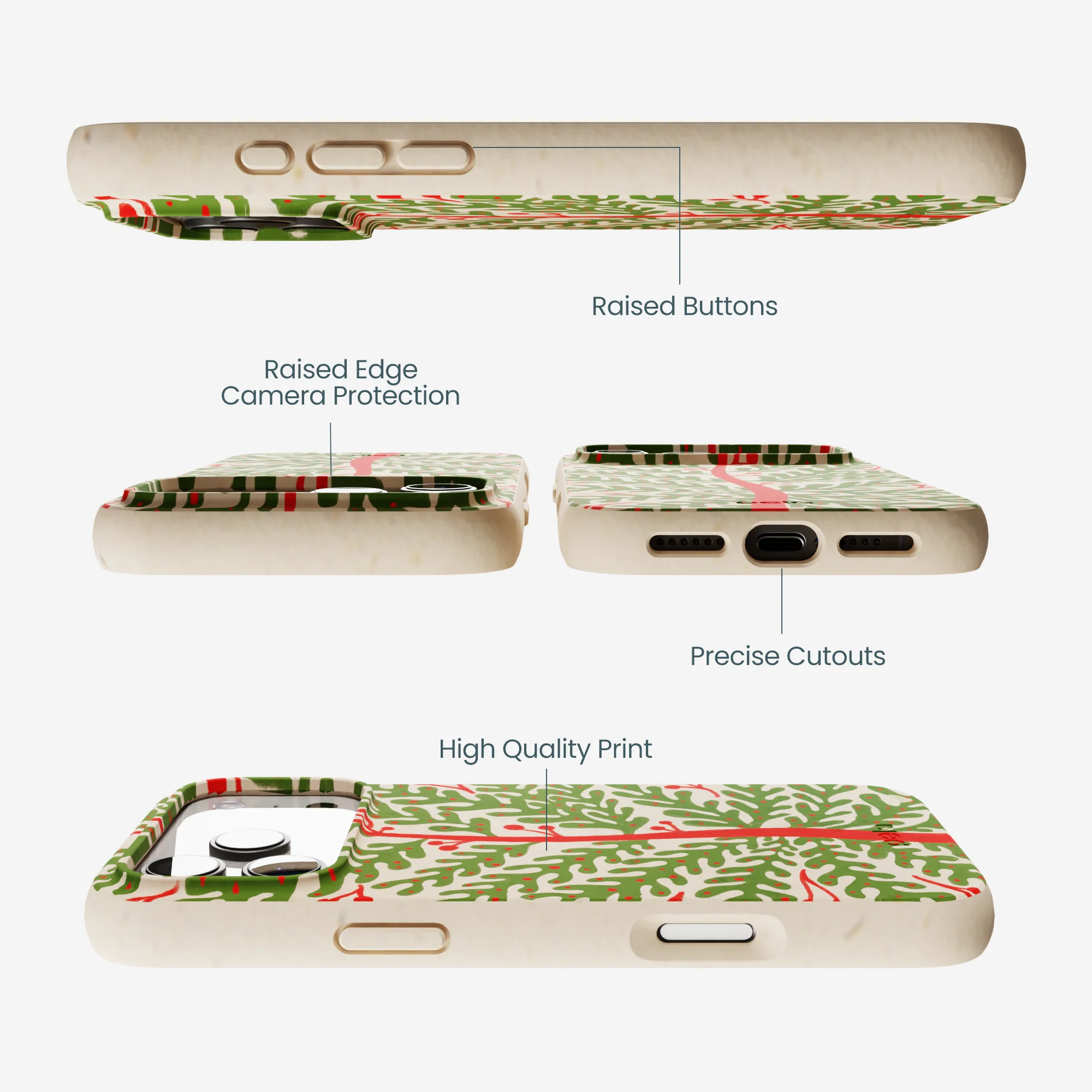 Seashell Festive Foliage iPhone 17 Pro Max Case - Image 3