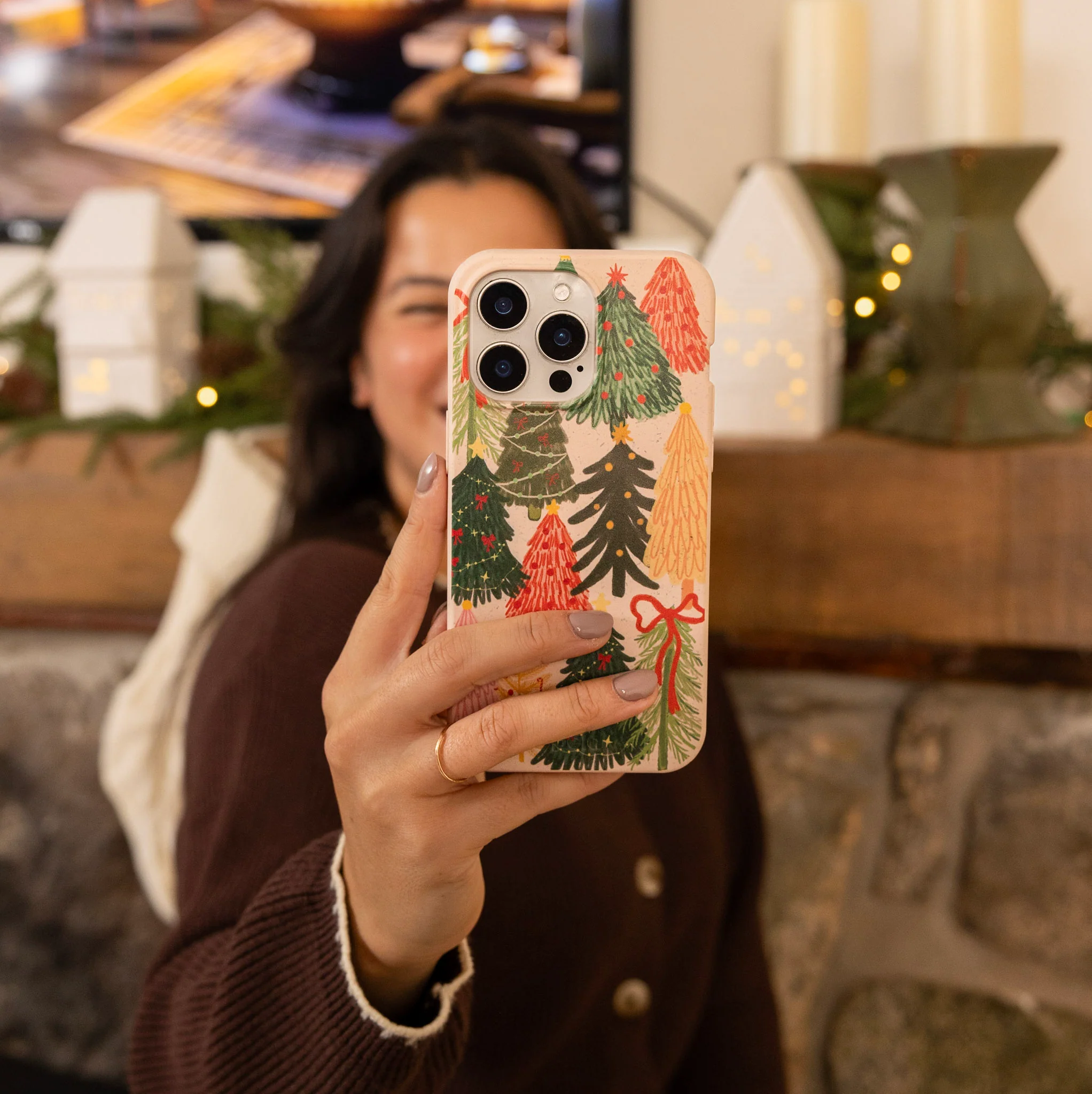 Seashell Festive Trees Google Pixel 9 Pro XL Case - Image 2