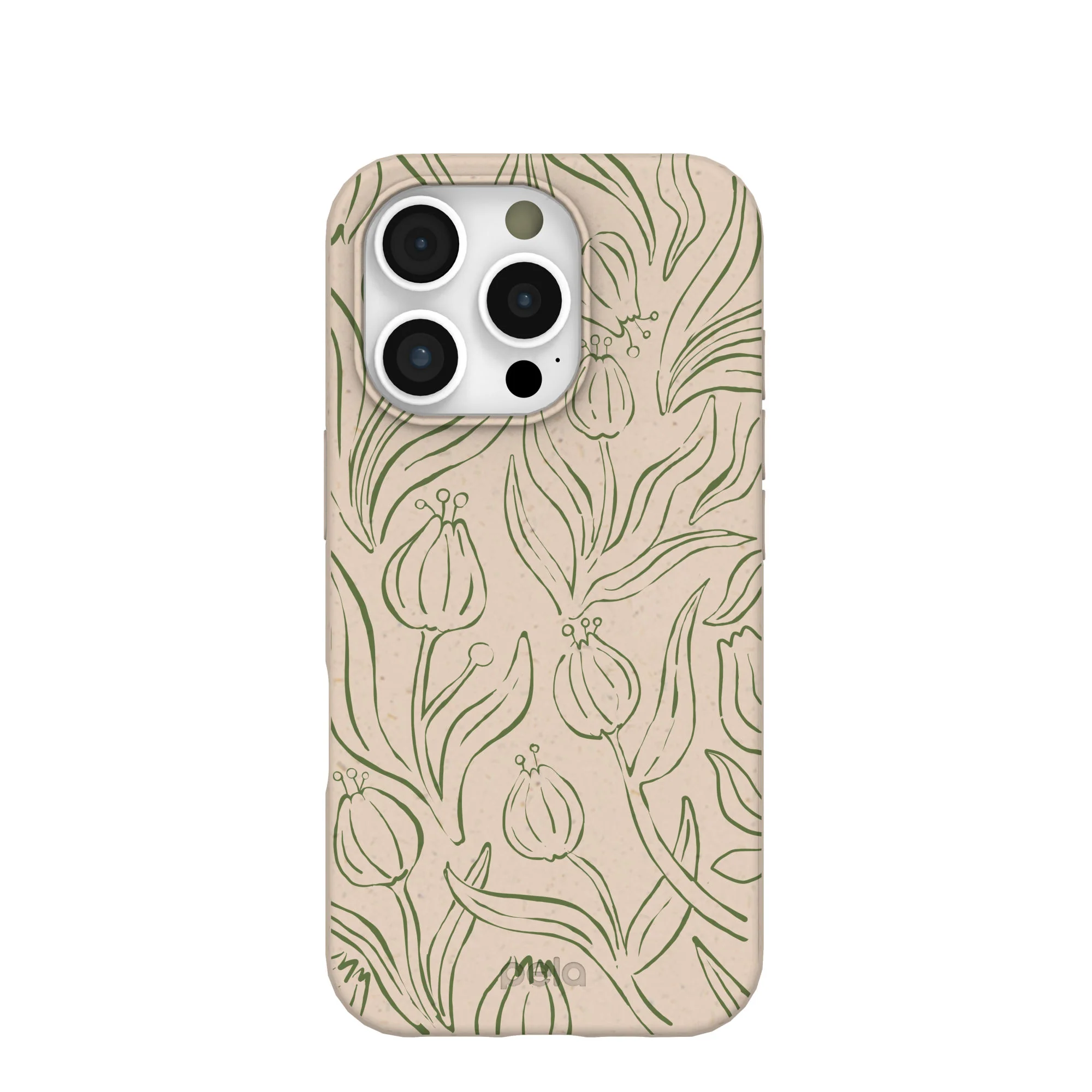 Seashell Floral Flow iPhone 16 Pro Case