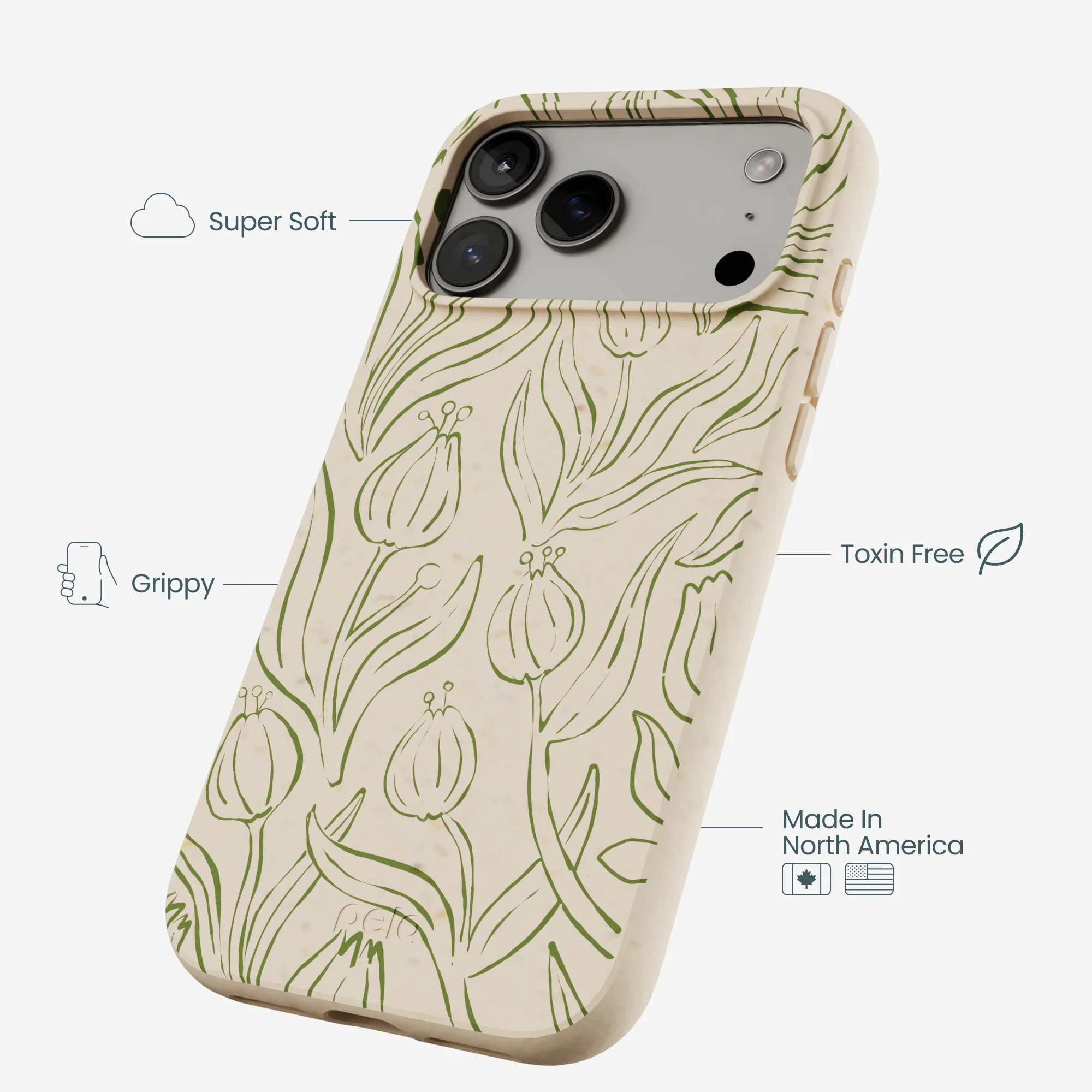 Seashell Floral Flow iPhone 17 Pro Max Case - Image 3