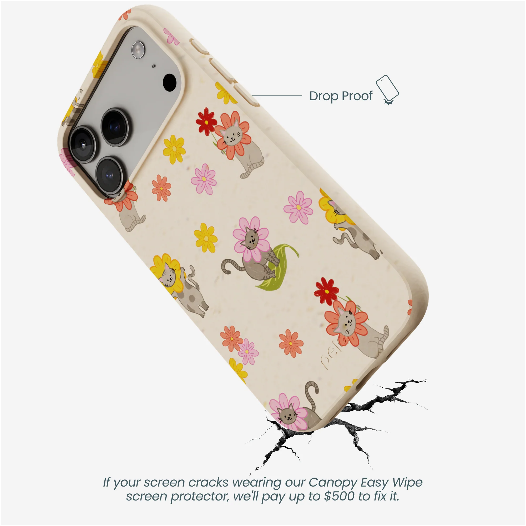 Seashell Flower Cats iPhone 17 Pro Max Case - Image 4