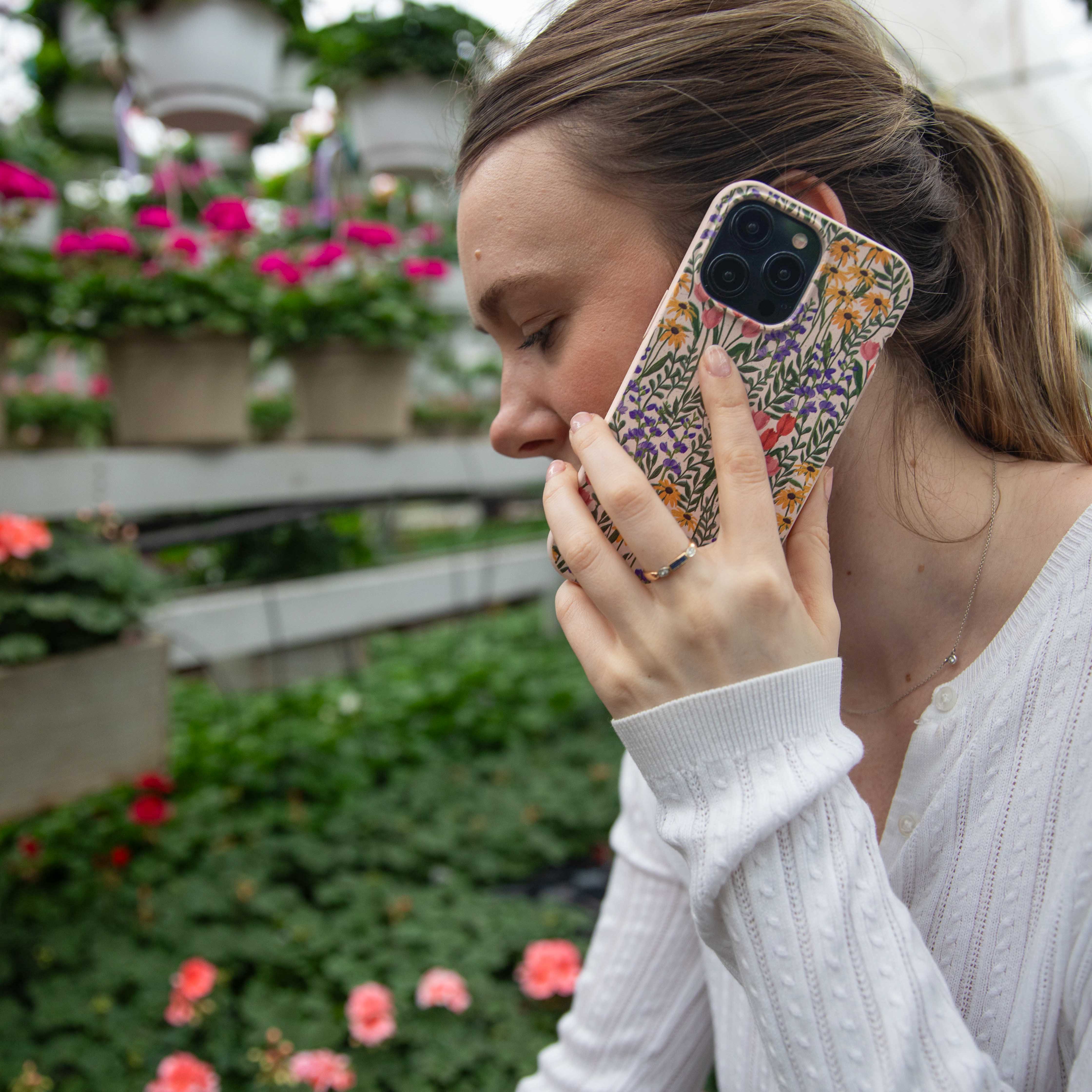 Seashell Flower Field iPhone 14 Case - Image 11