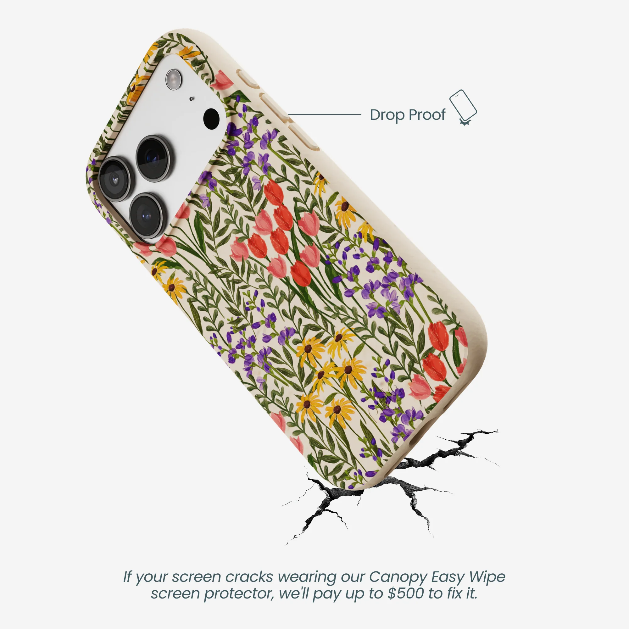 Seashell Flower Field iPhone 17 Pro Case - Image 5