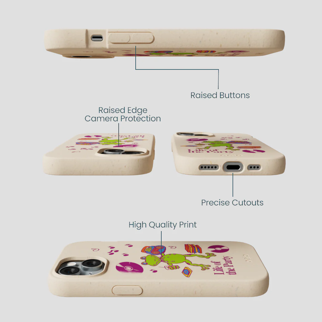 Seashell Frog Party iPhone 15 Case - Image 3