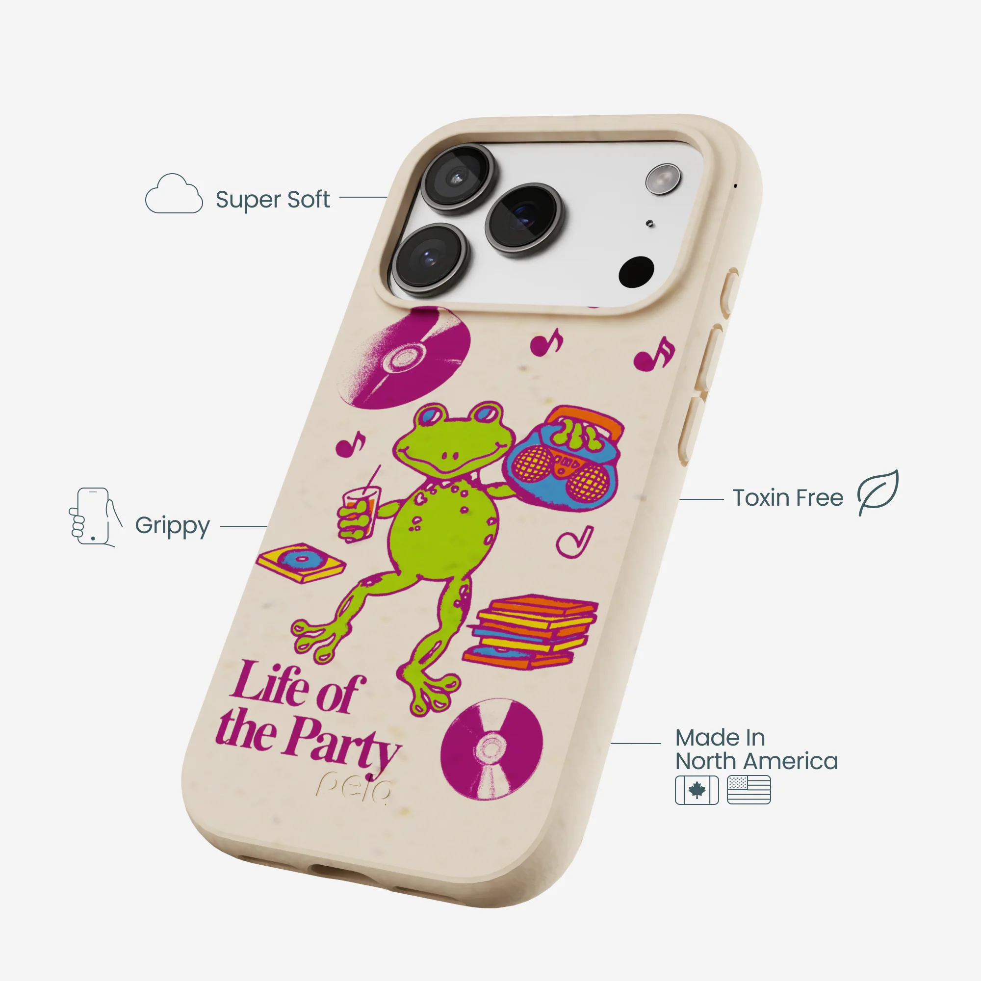 Seashell Frog Party iPhone 17 Pro Case - Image 3