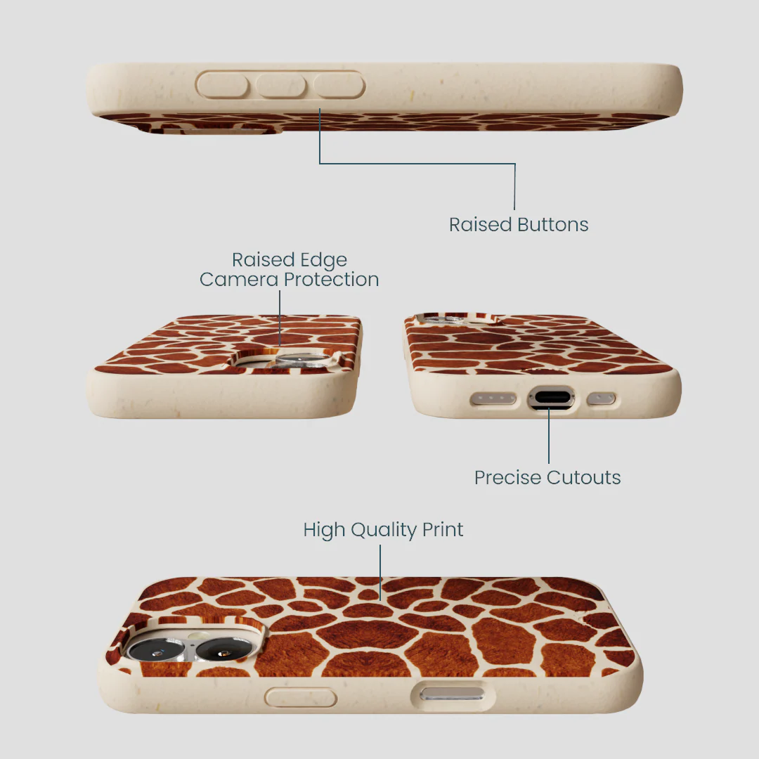 Seashell Giraffe iPhone 16 Case - Image 3