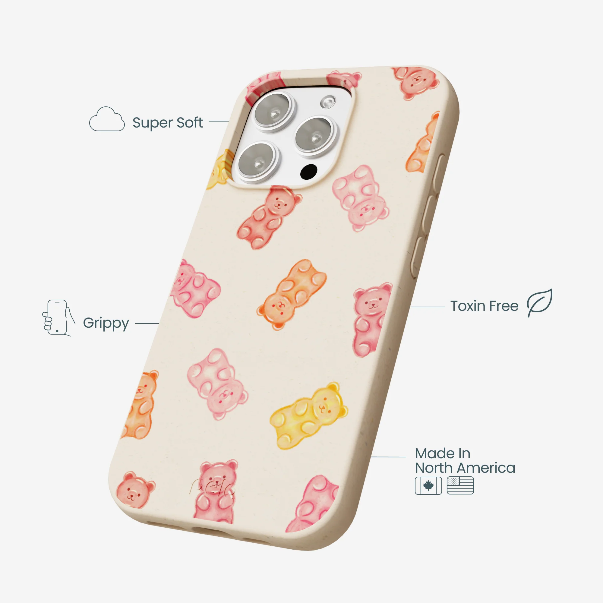 Seashell Gummy Bears iPhone 16 Pro Max Case - Image 4