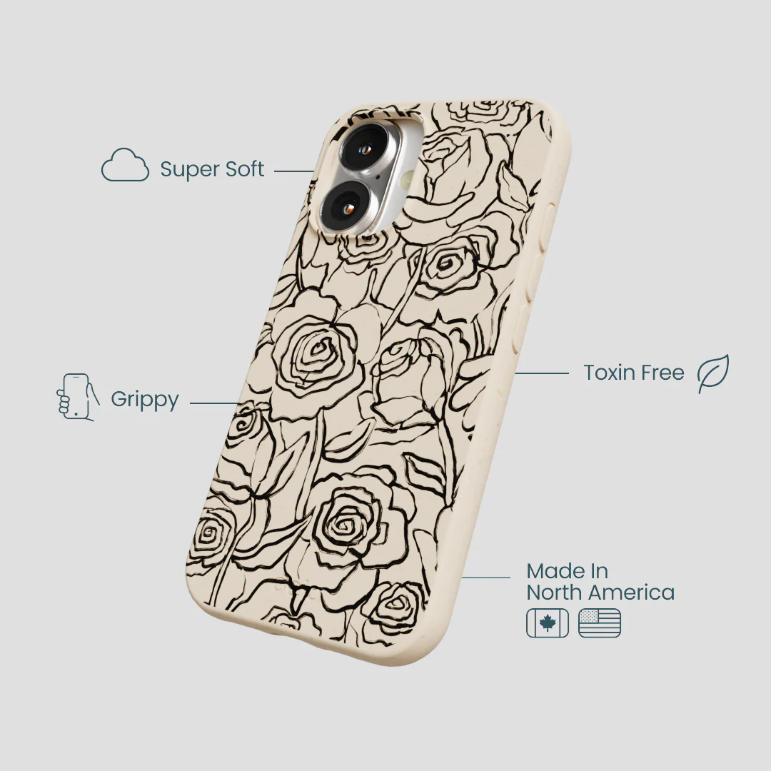 Seashell Inked Blooms iPhone 16 Case - Image 4