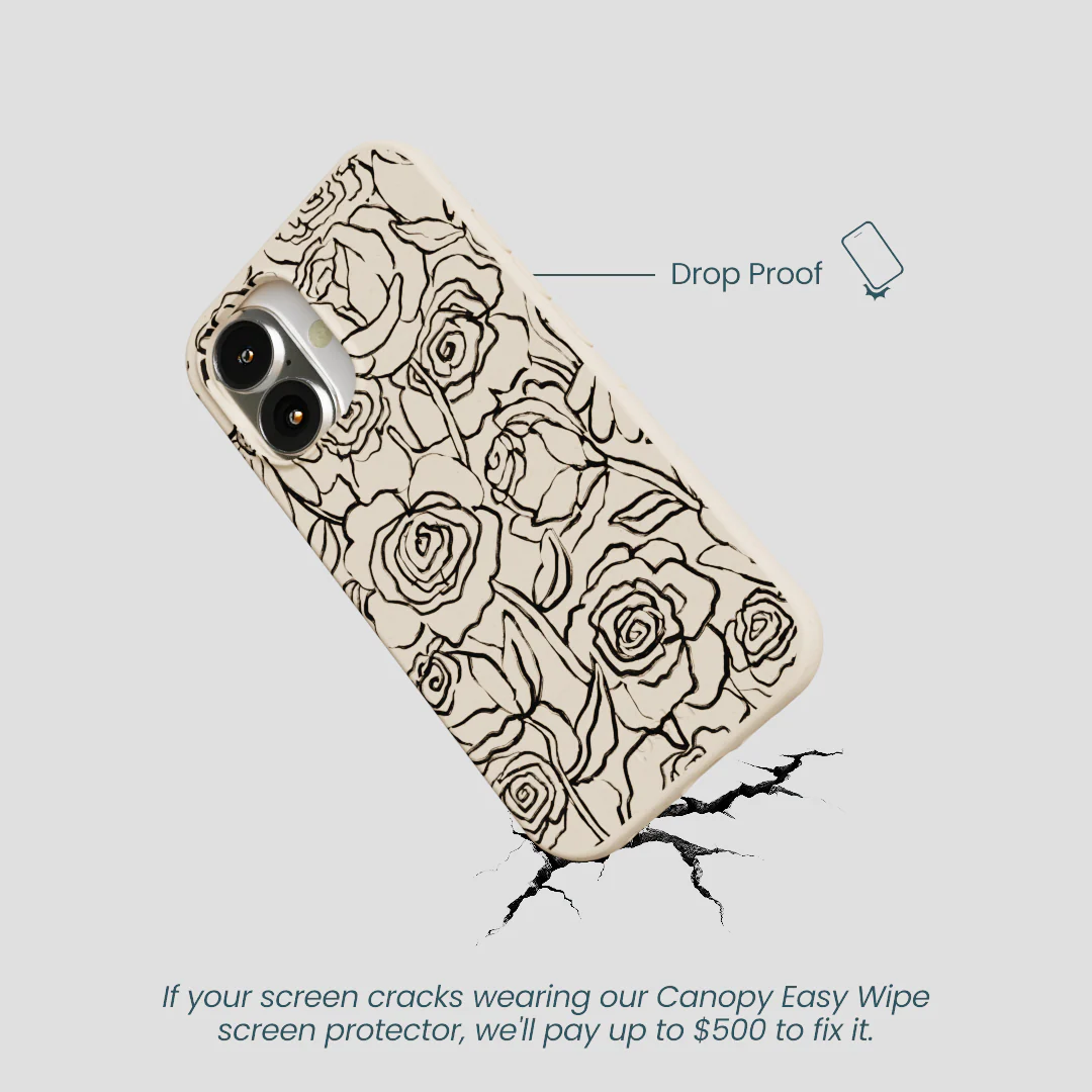 Seashell Inked Blooms iPhone 16 Case - Image 5