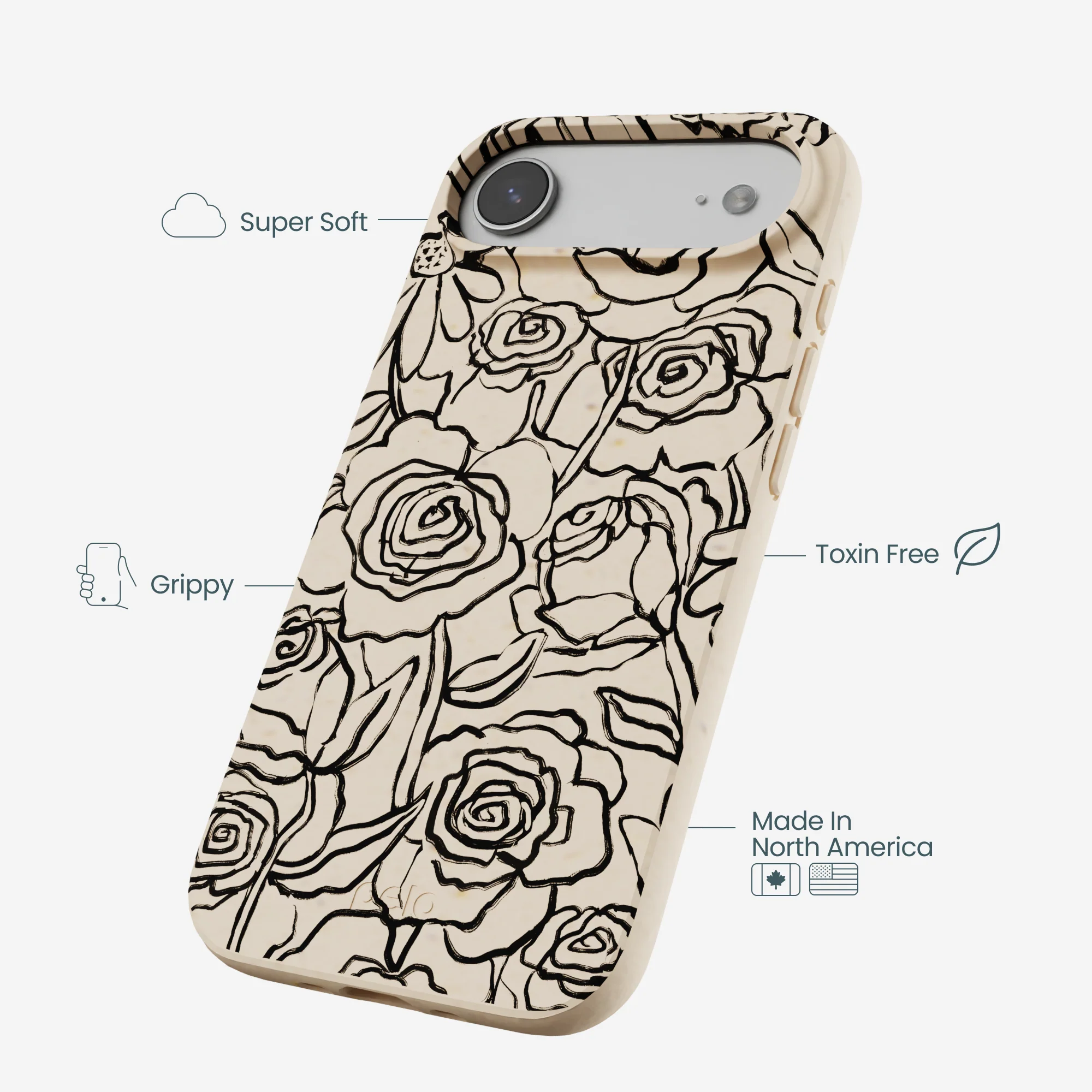 Seashell Inked Blooms iPhone Air Case - Image 4