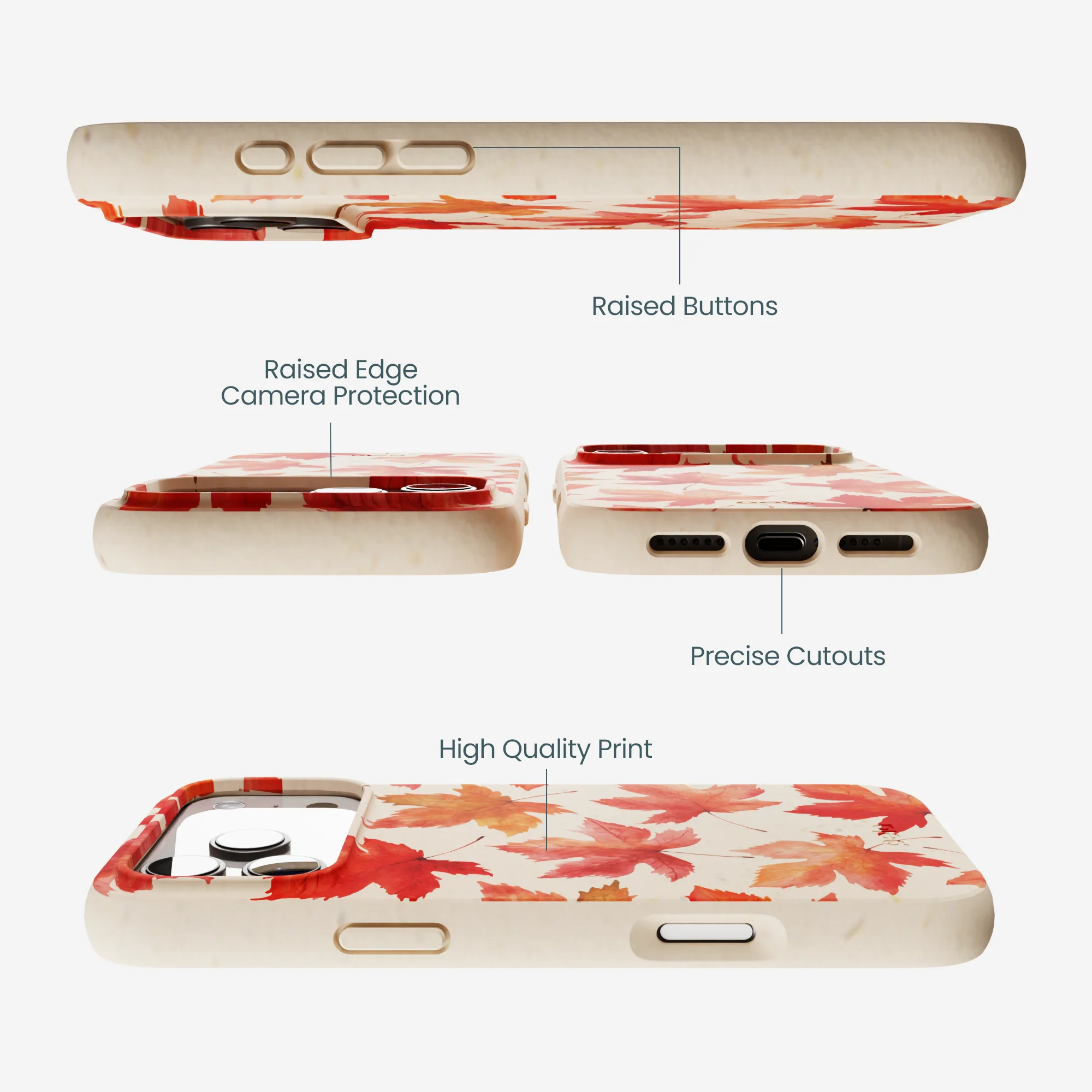 Seashell Maple Leaf iPhone 17 Pro Max Case - Image 3