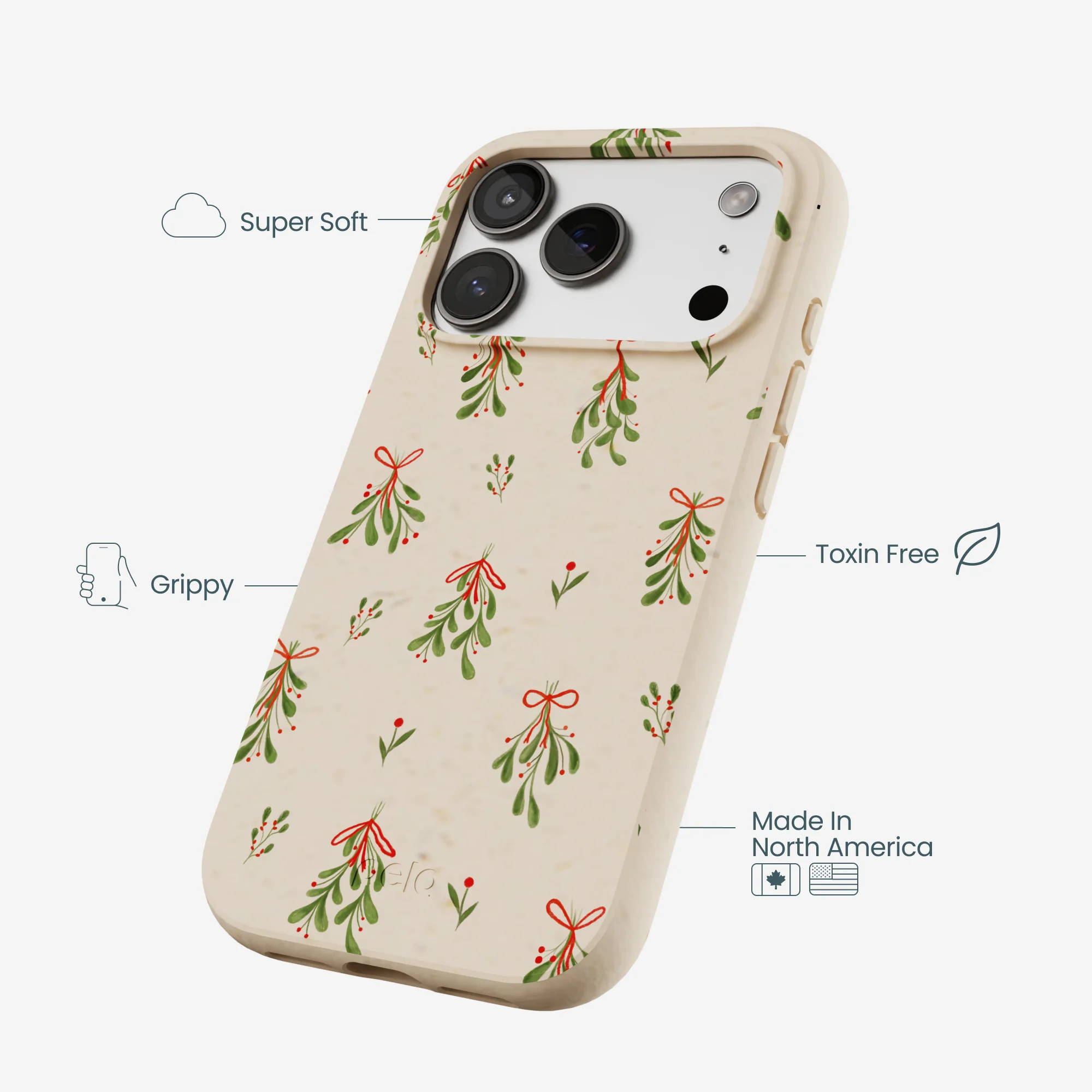 Seashell Merry Mistletoe iPhone 17 Pro Case - Image 4