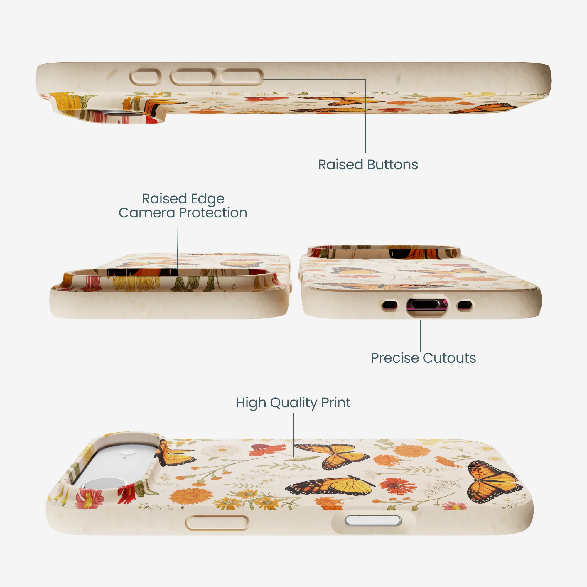 Seashell Monarch Butterfly iPhone Air Case - Image 3