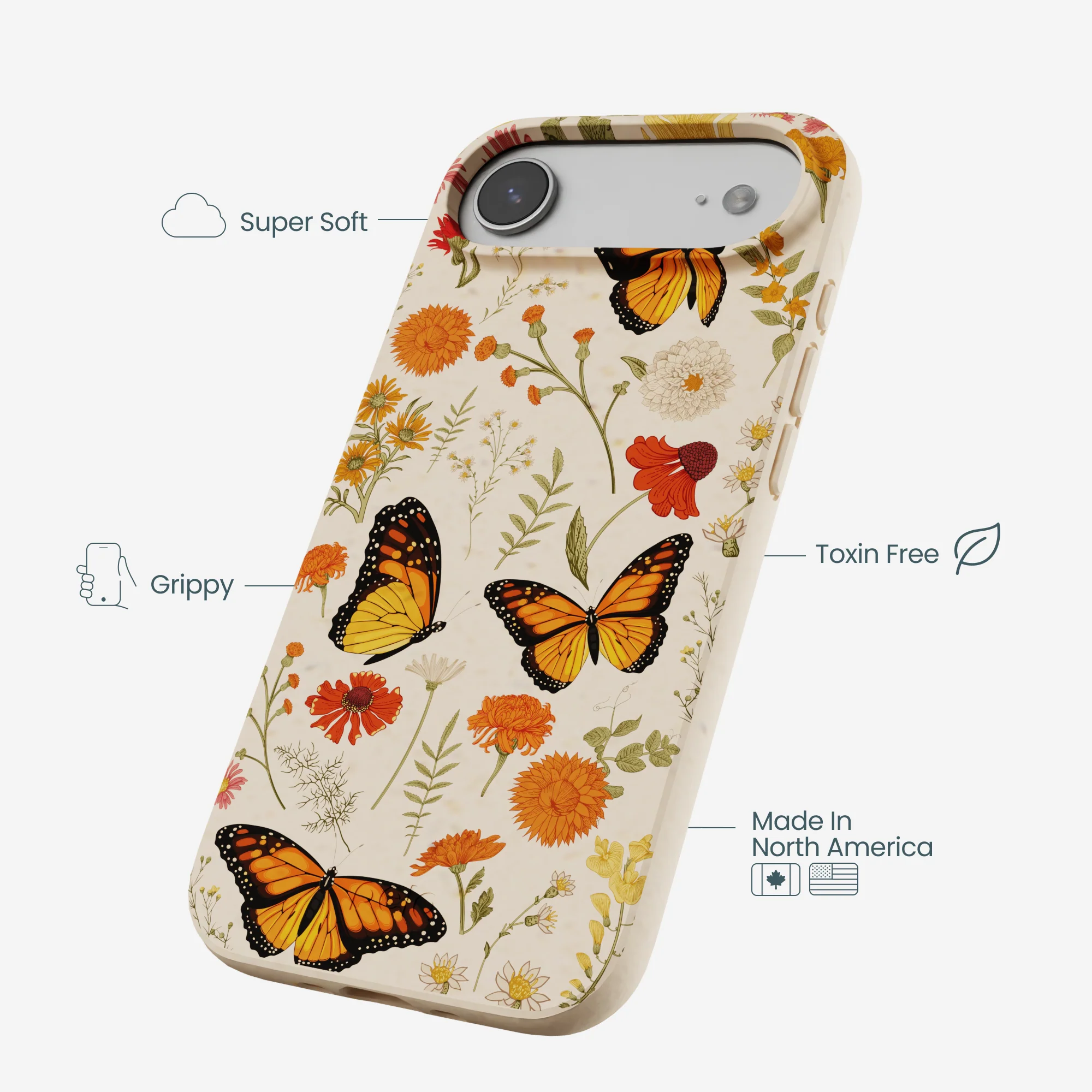 Seashell Monarch Butterfly iPhone Air Case - Image 4