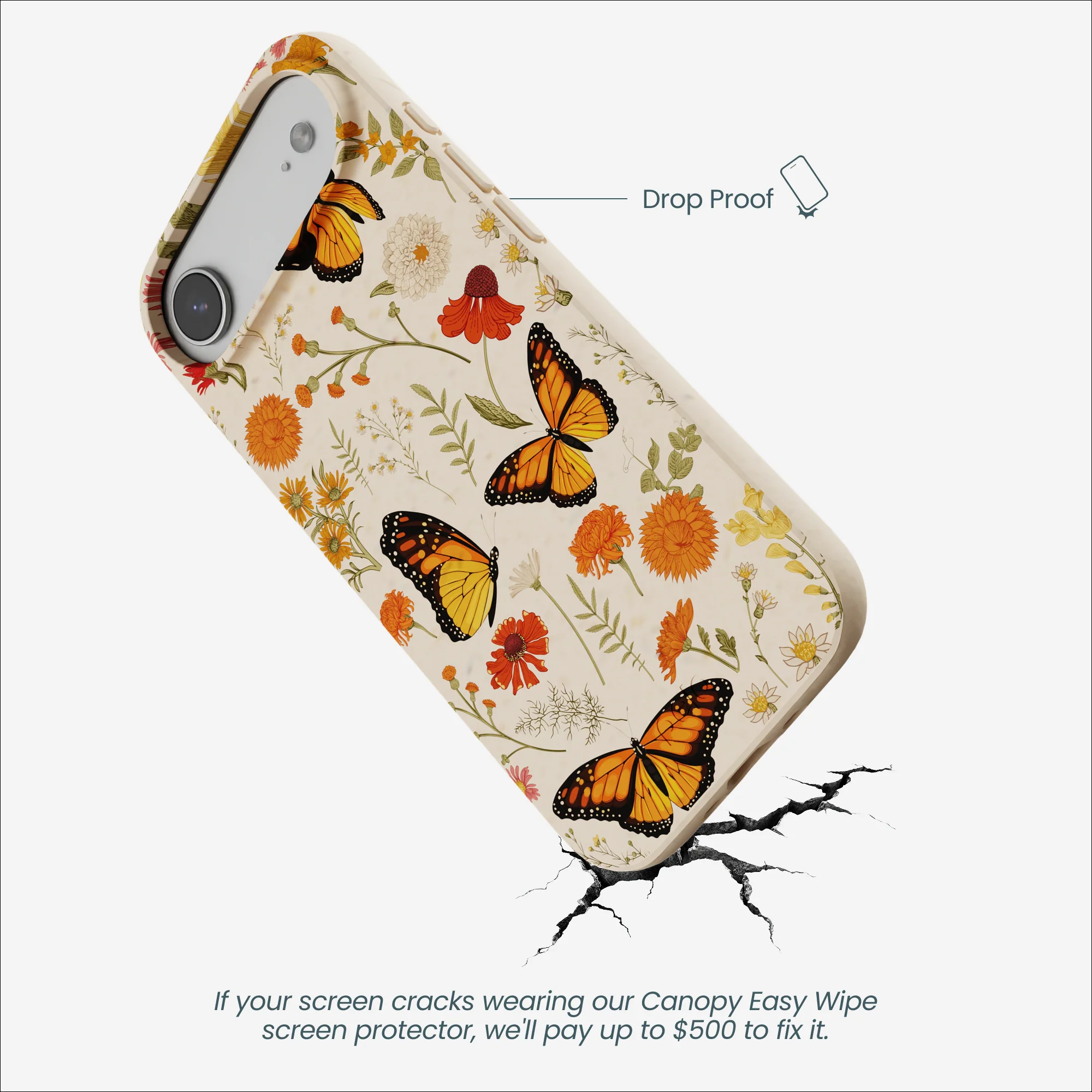 Seashell Monarch Butterfly iPhone Air Case - Image 5
