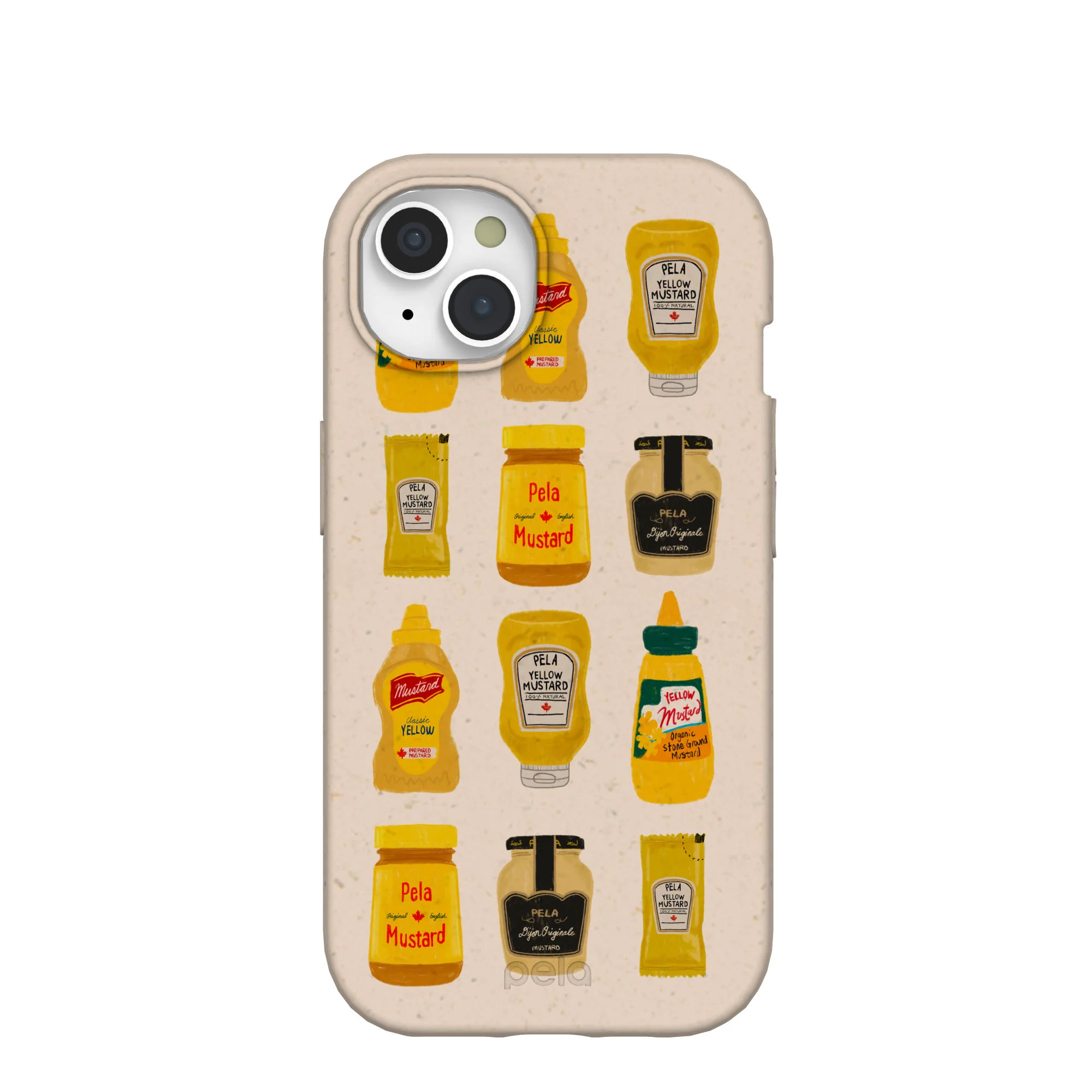 Seashell Mustard Fan iPhone 15 Case