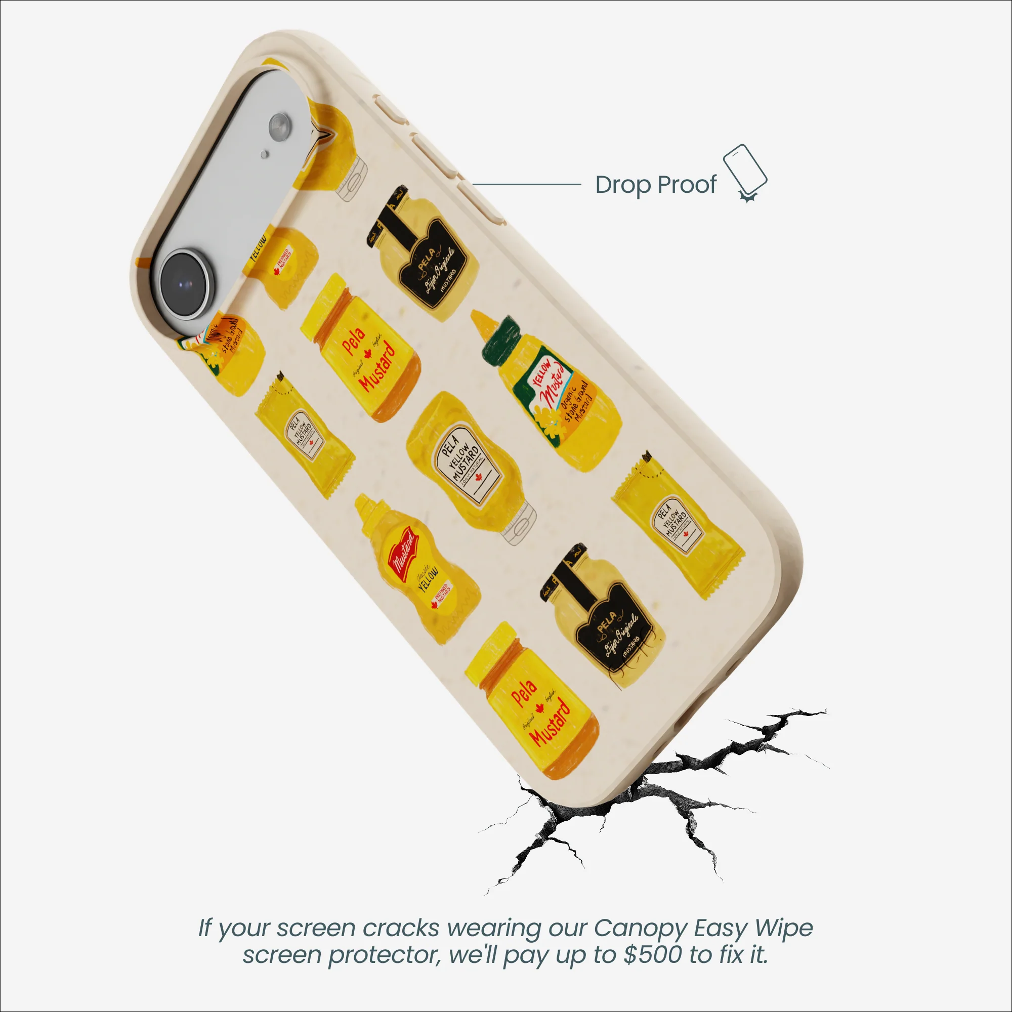 Seashell Mustard Fan iPhone Air Case - Image 5