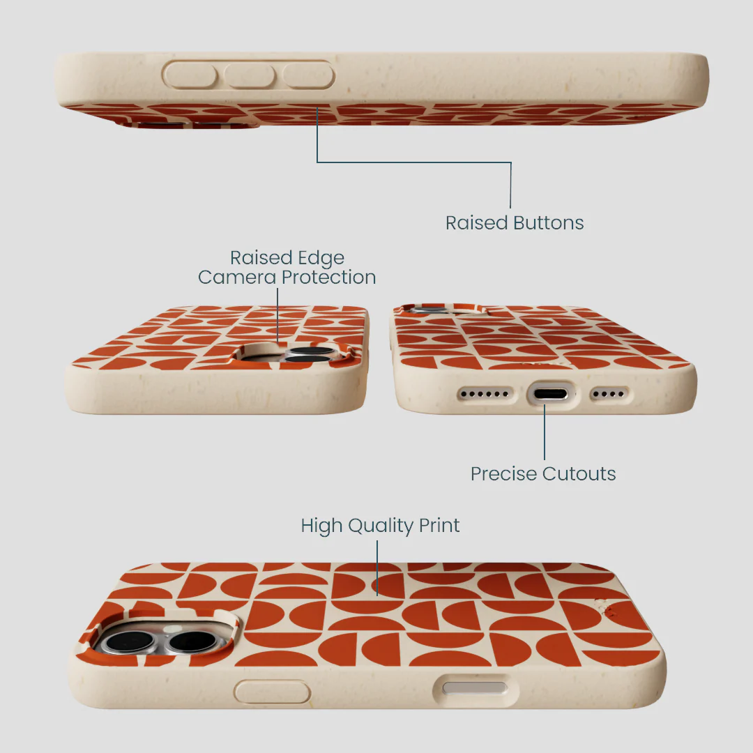Seashell Paprika Play iPhone 16 Plus Case - Image 3