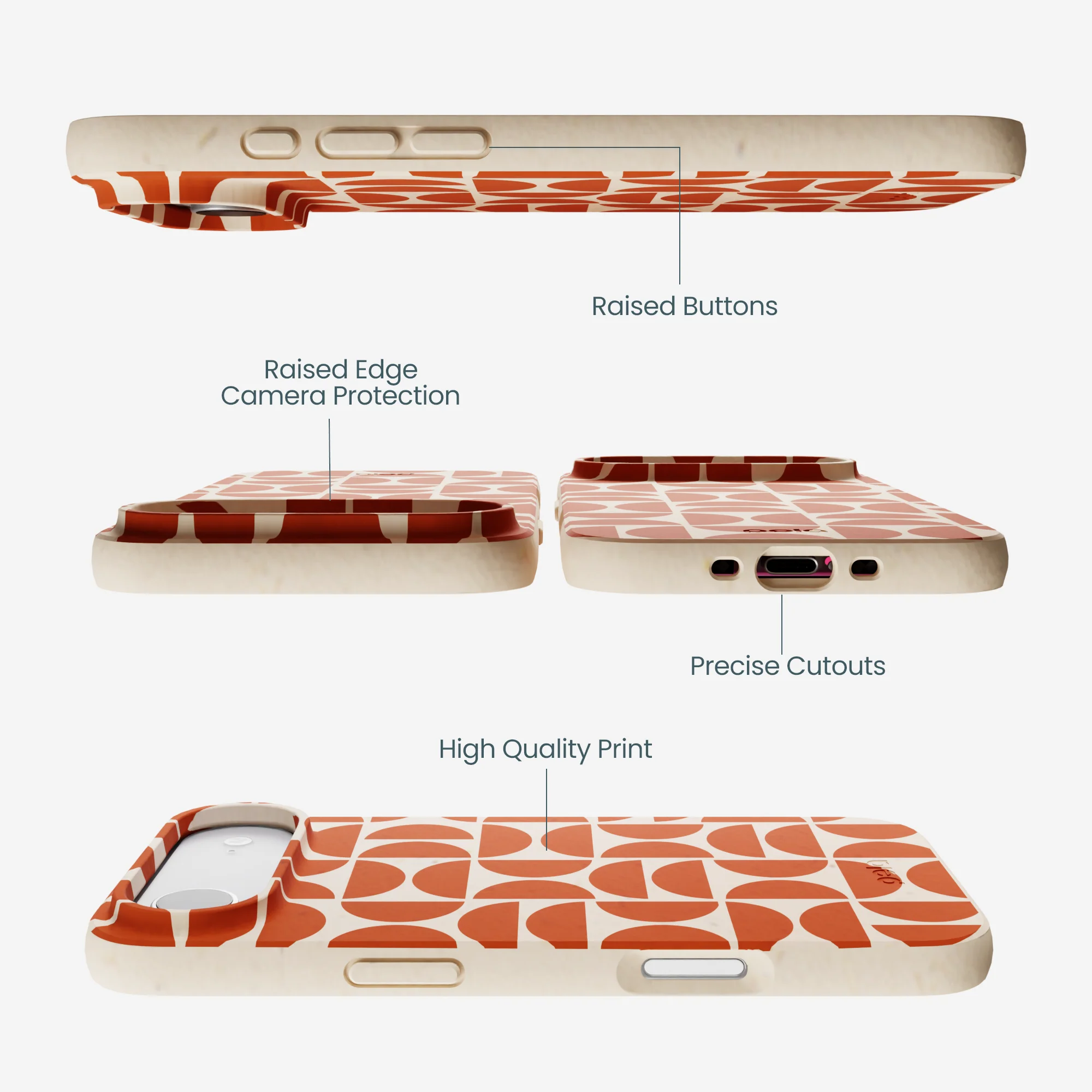 Seashell Paprika Play iPhone Air Case - Image 3