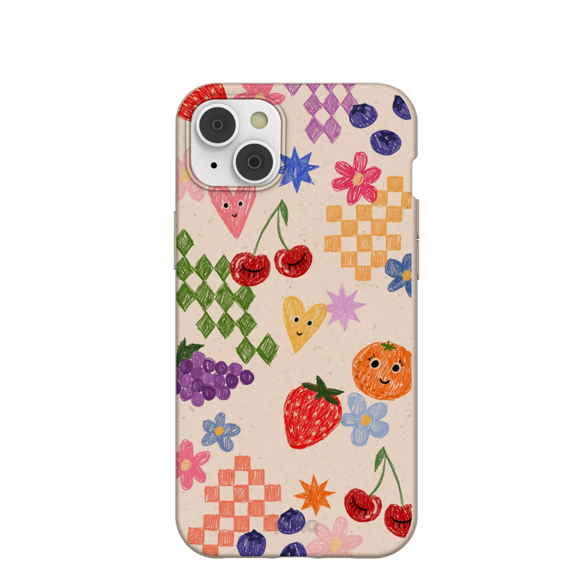 Seashell Pencil Doodles iPhone 14 Plus Case