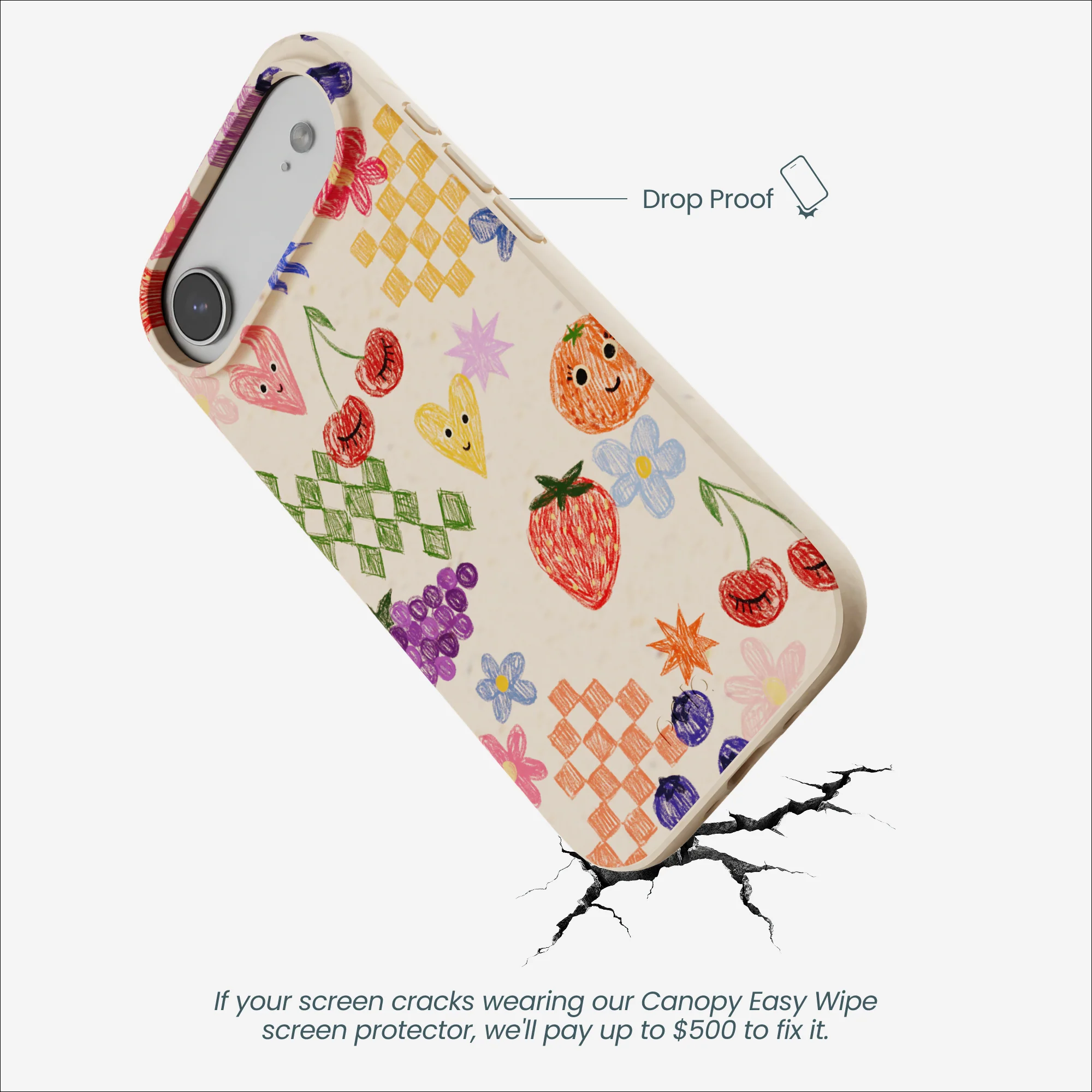 Seashell Pencil Doodles iPhone Air Case - Image 5
